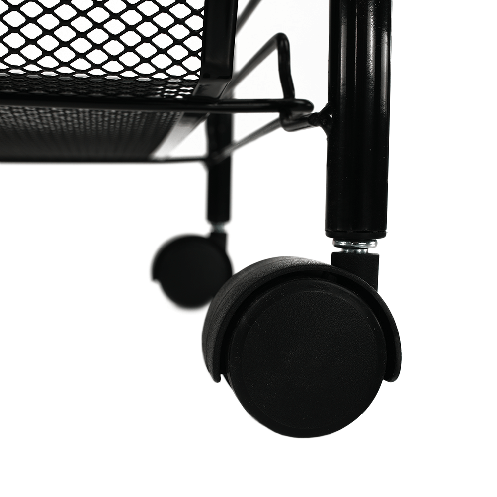 Servírovací vozík, černá, MYRIS