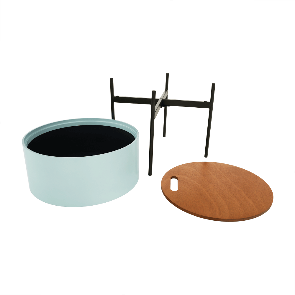 Příruční stolek, neo mint / přírodní / černá, MOSAI