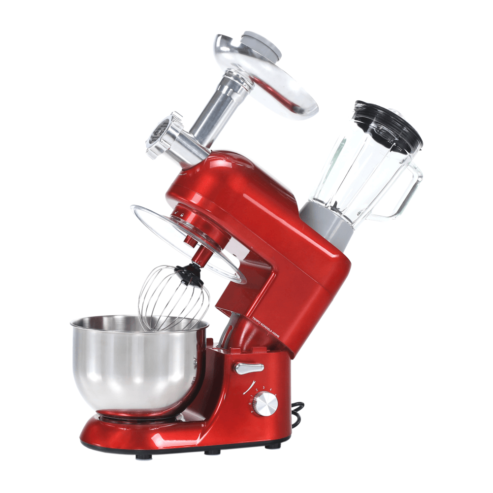 TEMPO-KONDELA KANTE, kuchynský robot, 1800 W, 5 l, červená/chróm