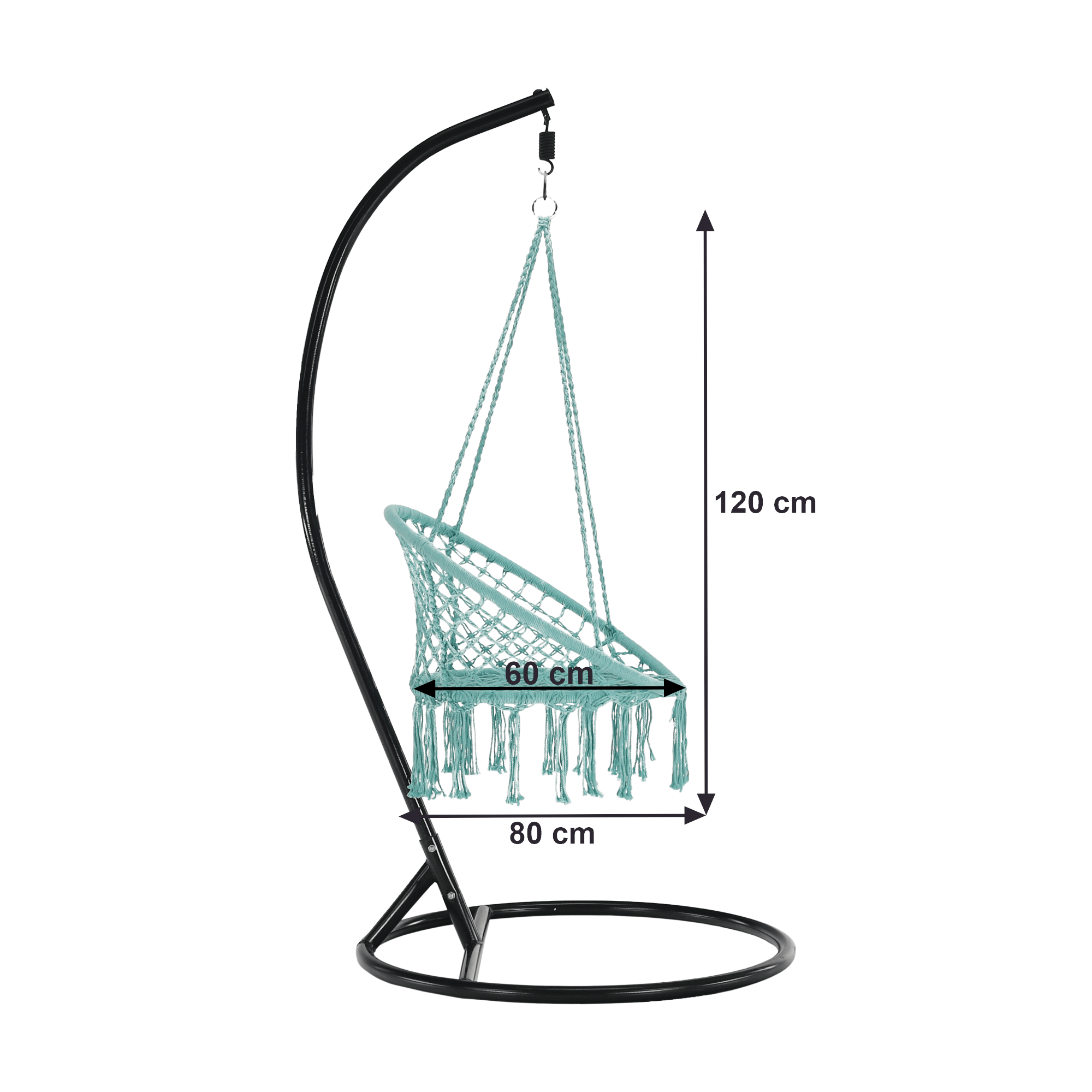 Függő szék, pamut+fém/menta, AMADO 2 NEW Függő szék, pamut+fém/menta, AMADO 2 NEW