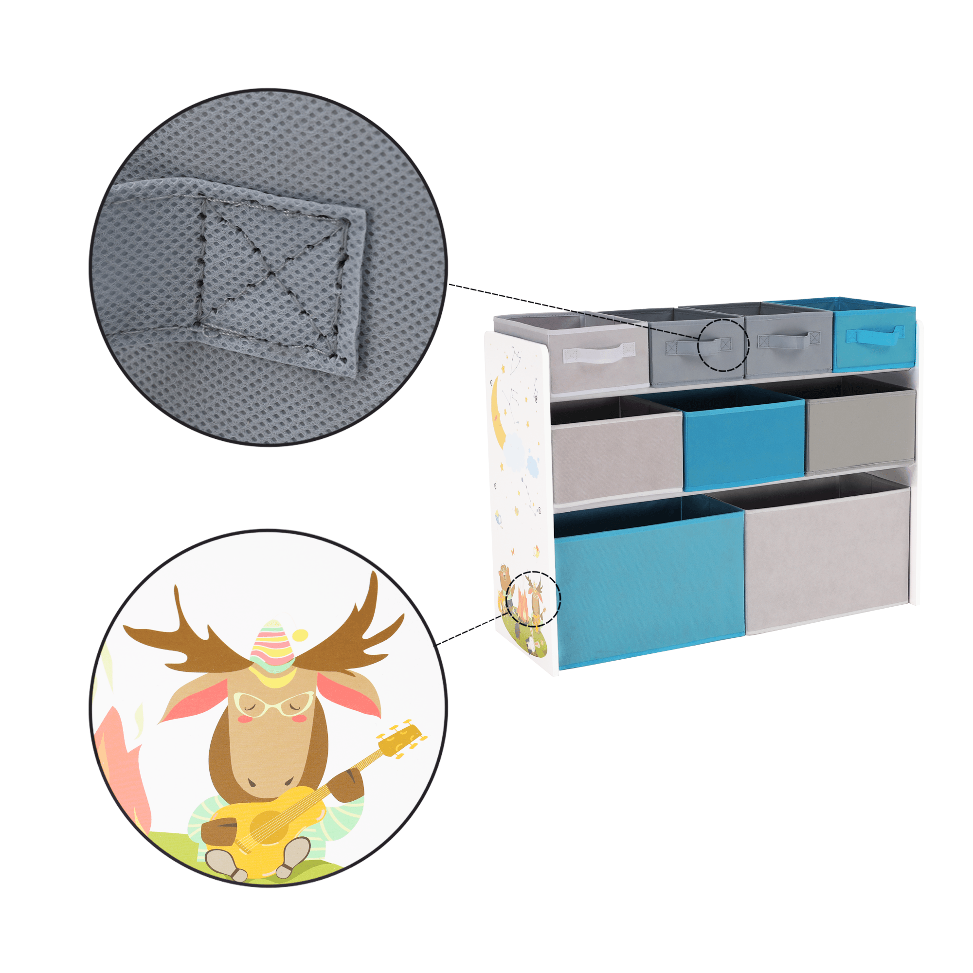 Rendszerező/Polcállvány játékokhoz, sokszínű/minta, DARLING TYP 2