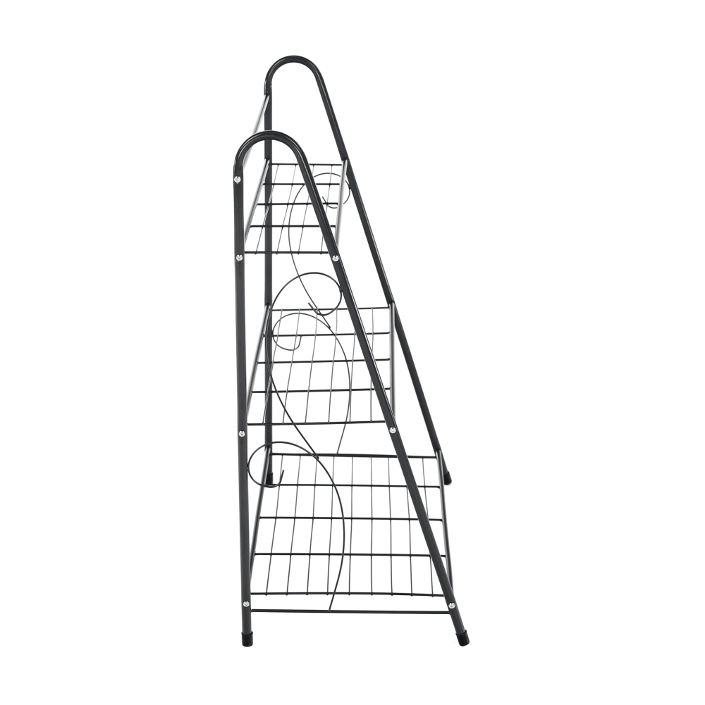 Polcállvány, 3 polcos, sötét szürke, VERUMA