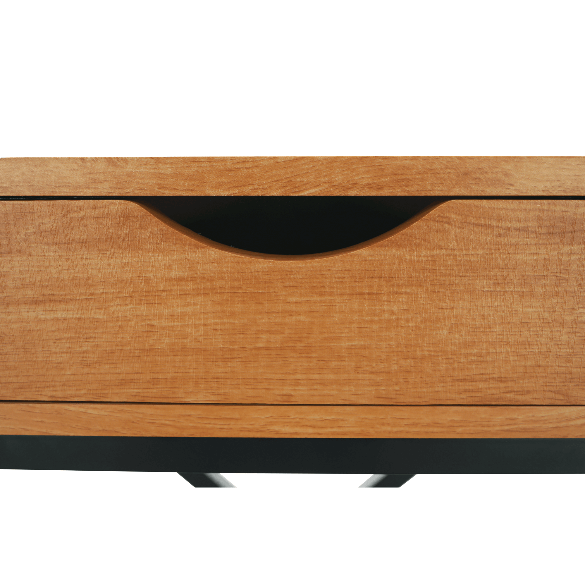 Kisasztal/éjjeliszekrény, tölgyfa/fekete, VIRED