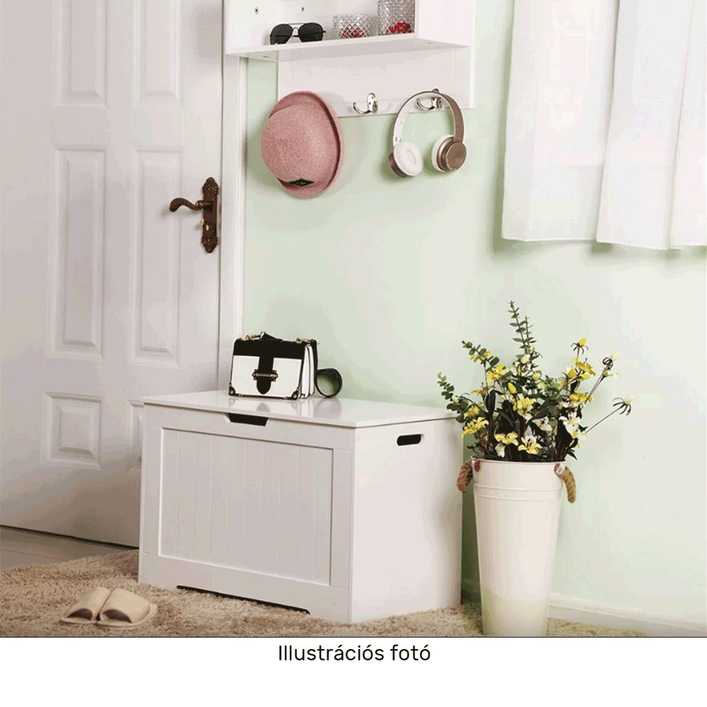 Tárolódoboz, fehér, KORDELIA Tárolódoboz, fehér, KORDELIA