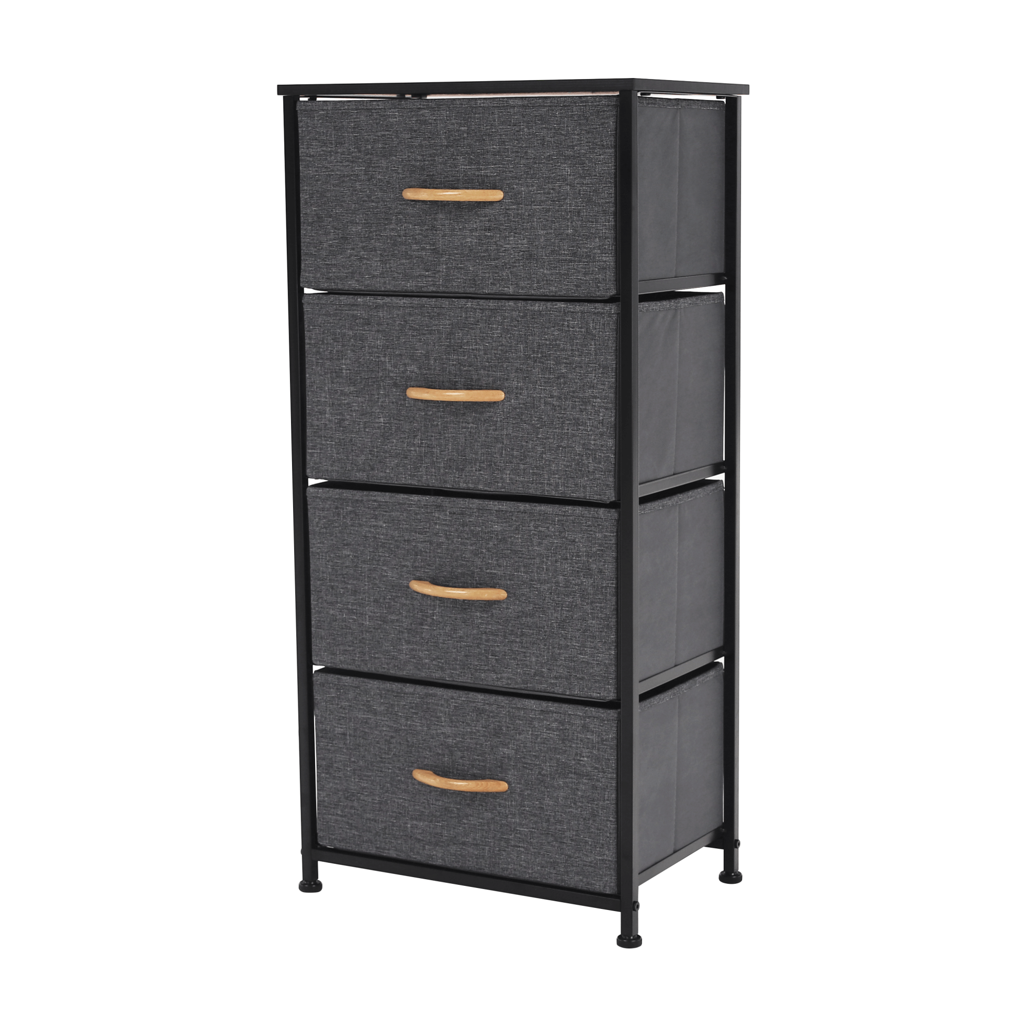 Komód szövet fiókokkal, fekete/sötétszürke, PALMERA TYP 2 Komód szövet fiókokkal, fekete/sötétszürke, PALMERA TYP 2