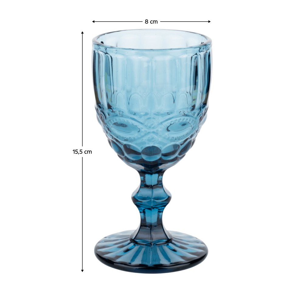 Poháre na víno, set 4 ks, 240 ml, farebné vintage, SAVOY TYP 3