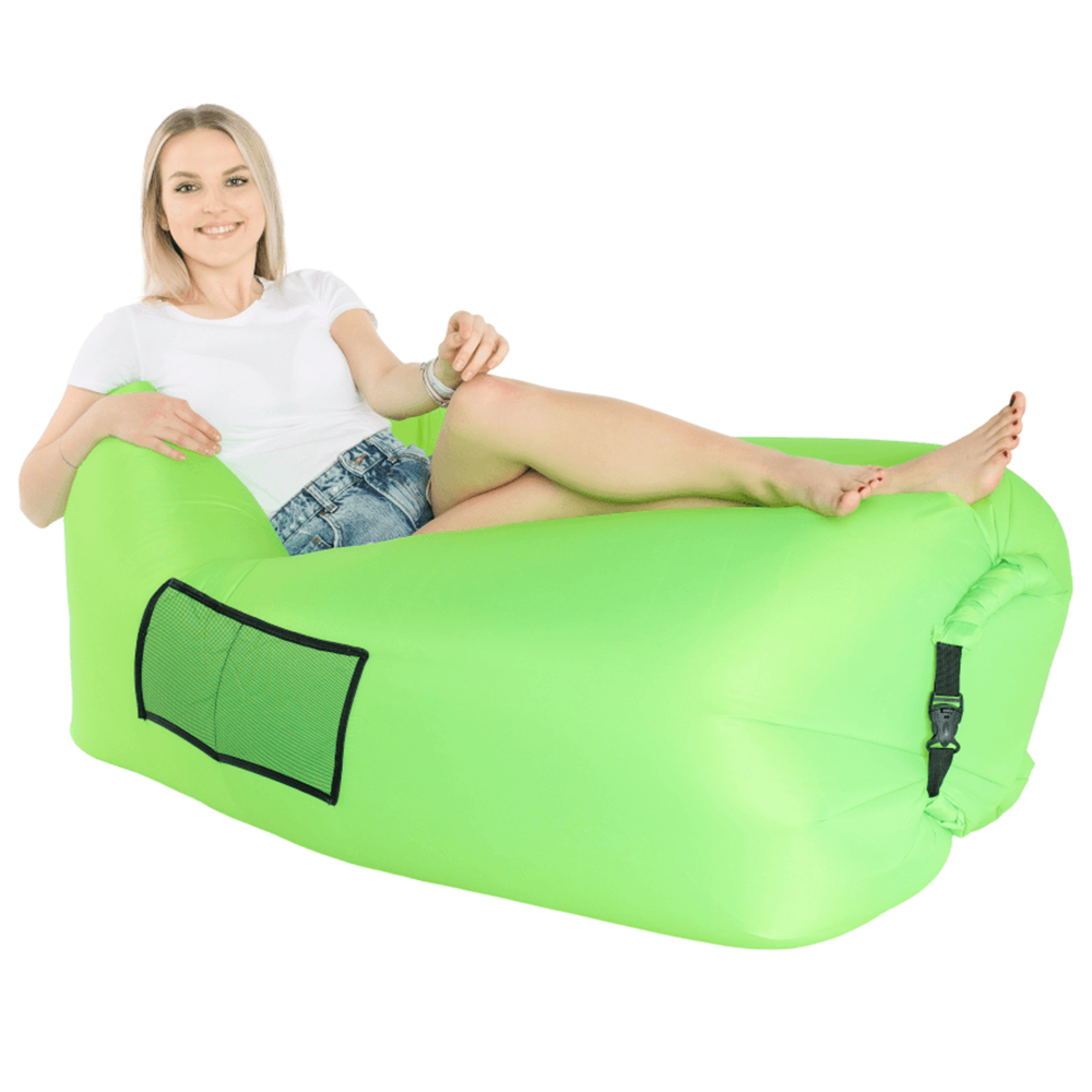 Geantă scaun gonflabilă / geanta leneșă, verde, LEBAG