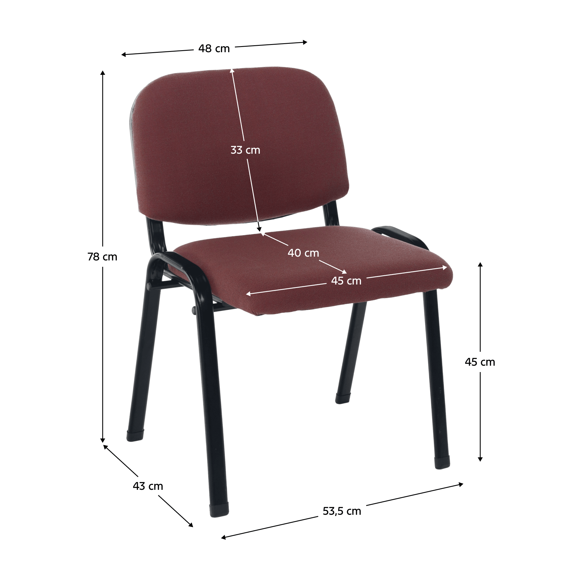 Irodai szék, vörösesbarna, ISO ECO Irodai szék, vörösesbarna, ISO ECO
