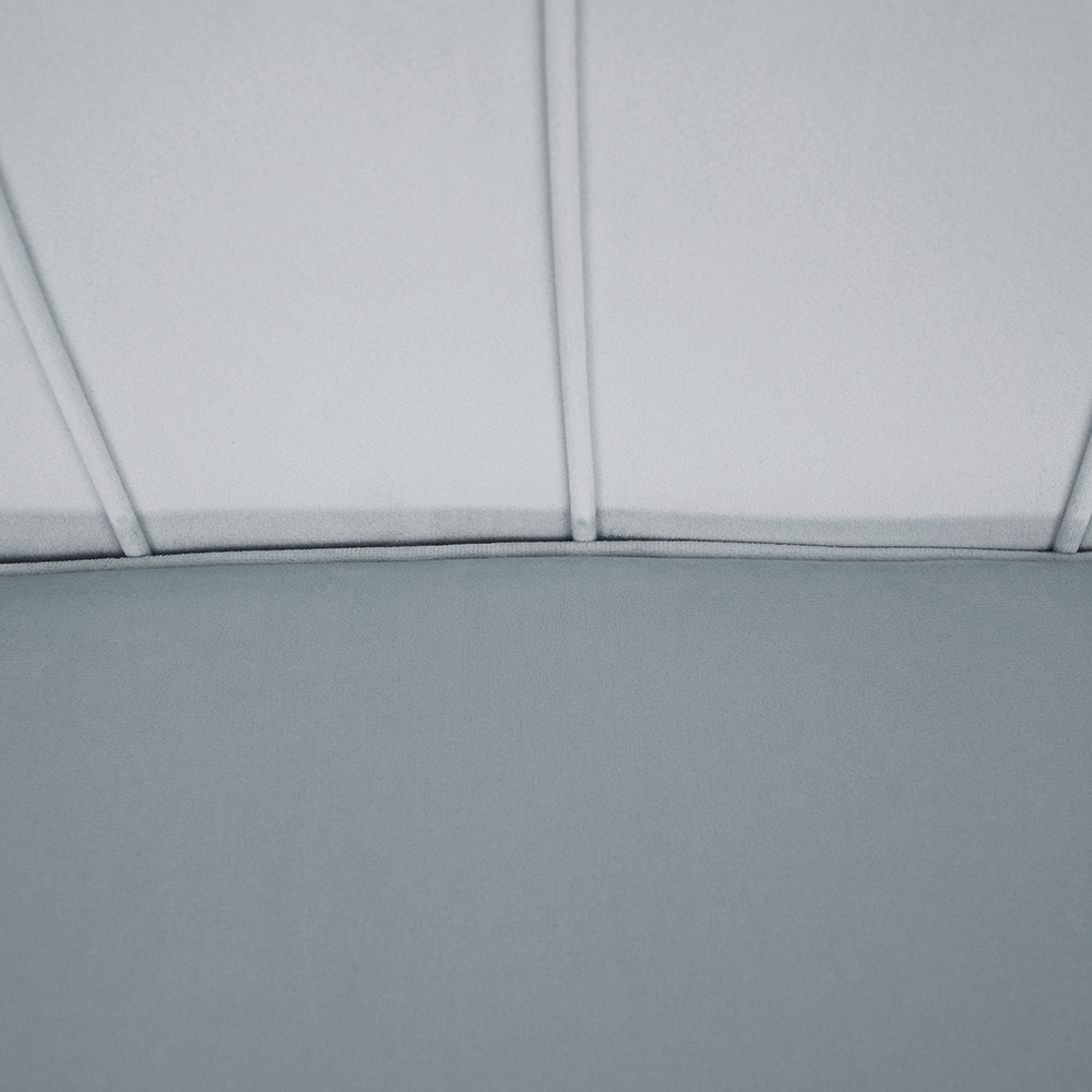 Pad Art-deco stílusban, szürke-kék Velvet anyag/gold chróm-arany, NOBLIN