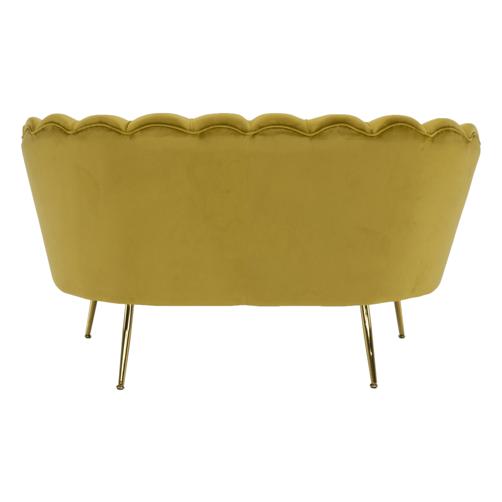 Pad Art-deco stílusban, mustár színűVelvet anyag/gold chróm-arany, NOBLIN Pad Art-deco stílusban, mustár színűVelvet anyag/gold chróm-arany, NOBLIN