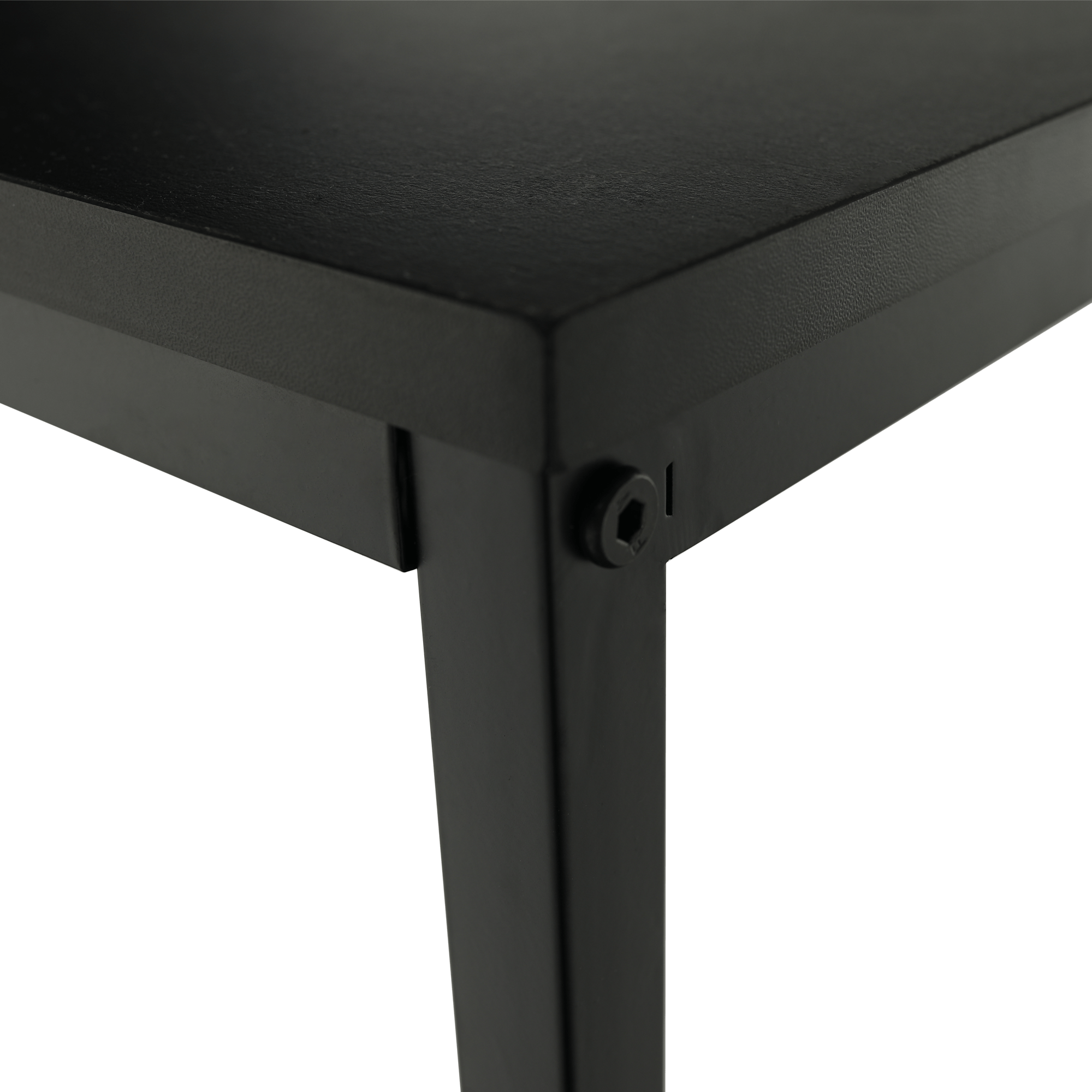 Konzolový stolek v industriálním stylu, tmavě šedá grafit / černá, BUSTA
