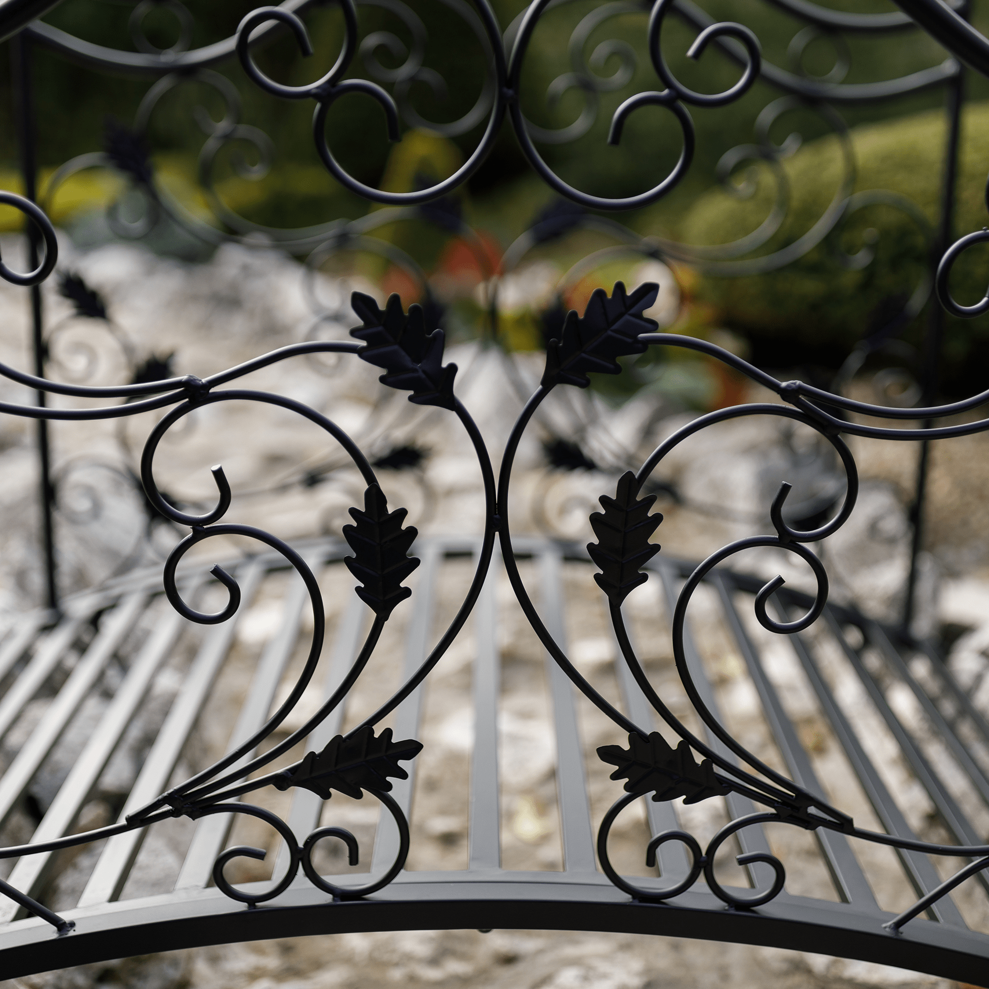 Pod decorativ de grădină, metal negru, RENAL