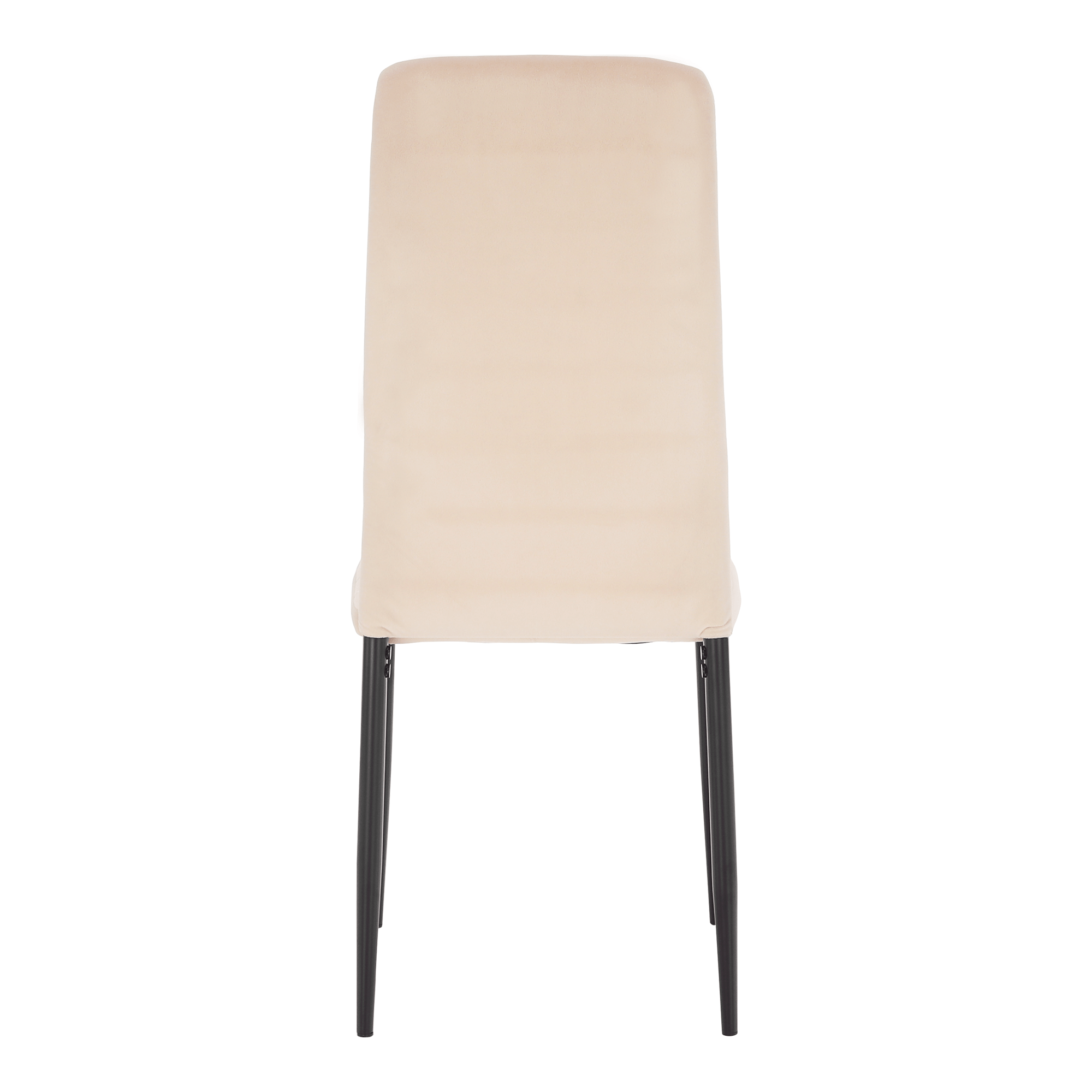 Židle, béžová Dulux, velvet látka / černý kov, COLETA NOVA