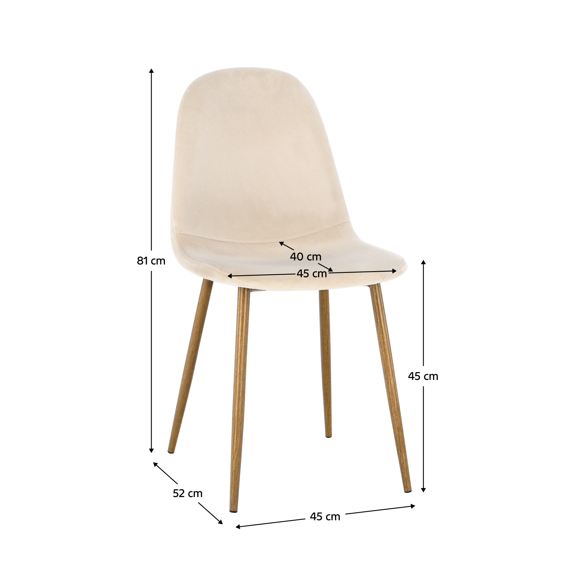 Židle, béžová Dulux Velvet látka / buk, LEGA