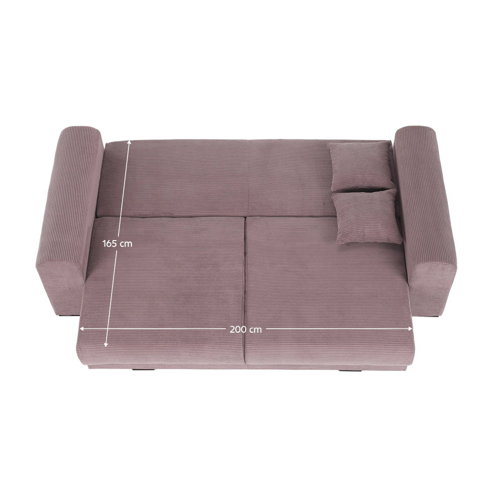Extra priestranná pohovka, fialová/staroružová/béžová, GILEN BIG SOFA