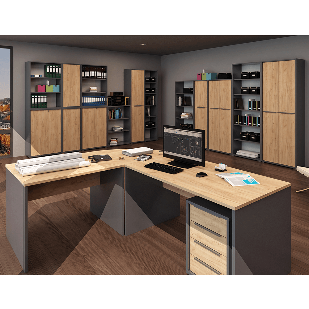 Sarokasztal PC-hez, tölgyfa artisan, RIOMA TYP 13 Sarokasztal PC-hez, tölgyfa artisan, RIOMA TYP 13