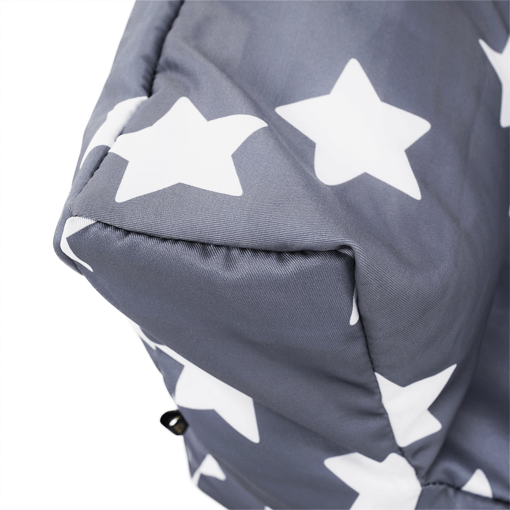 Babzsák, szürke/fehér, csillag minta, LURKO