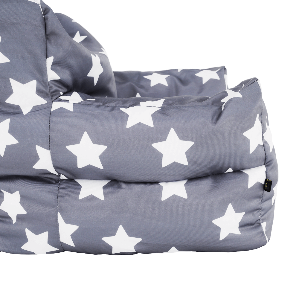 Babzsák, szürke/fehér, csillag minta, LURKO