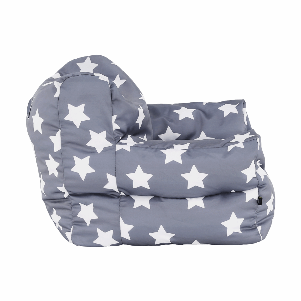 Babzsák, szürke/fehér, csillag minta, LURKO