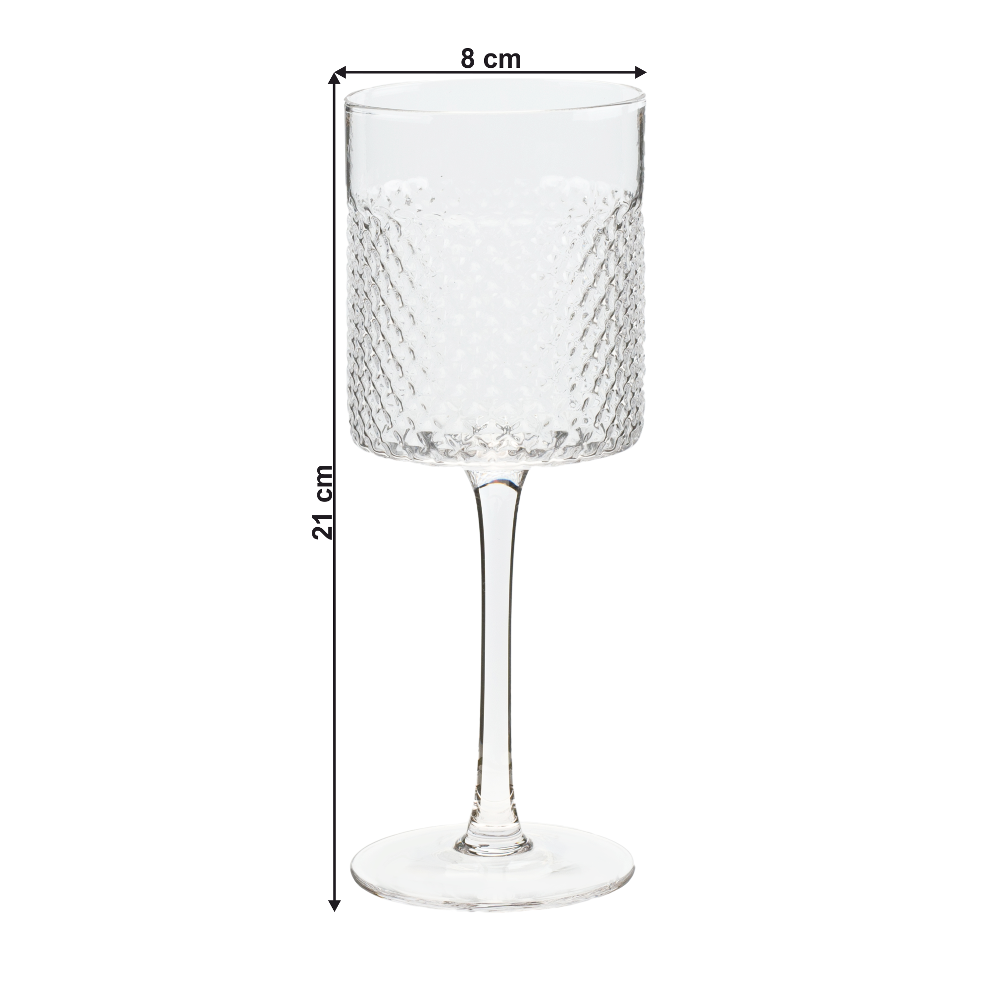 Poháre na víno, set 6 ks, 410 ml, číra, AVEIRO TYP 2