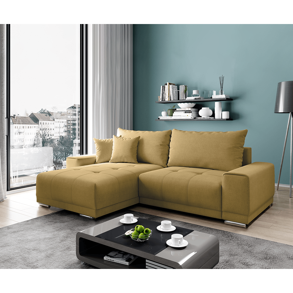 Univerzális ülőgarnitúra, mustár színű, KEVAN