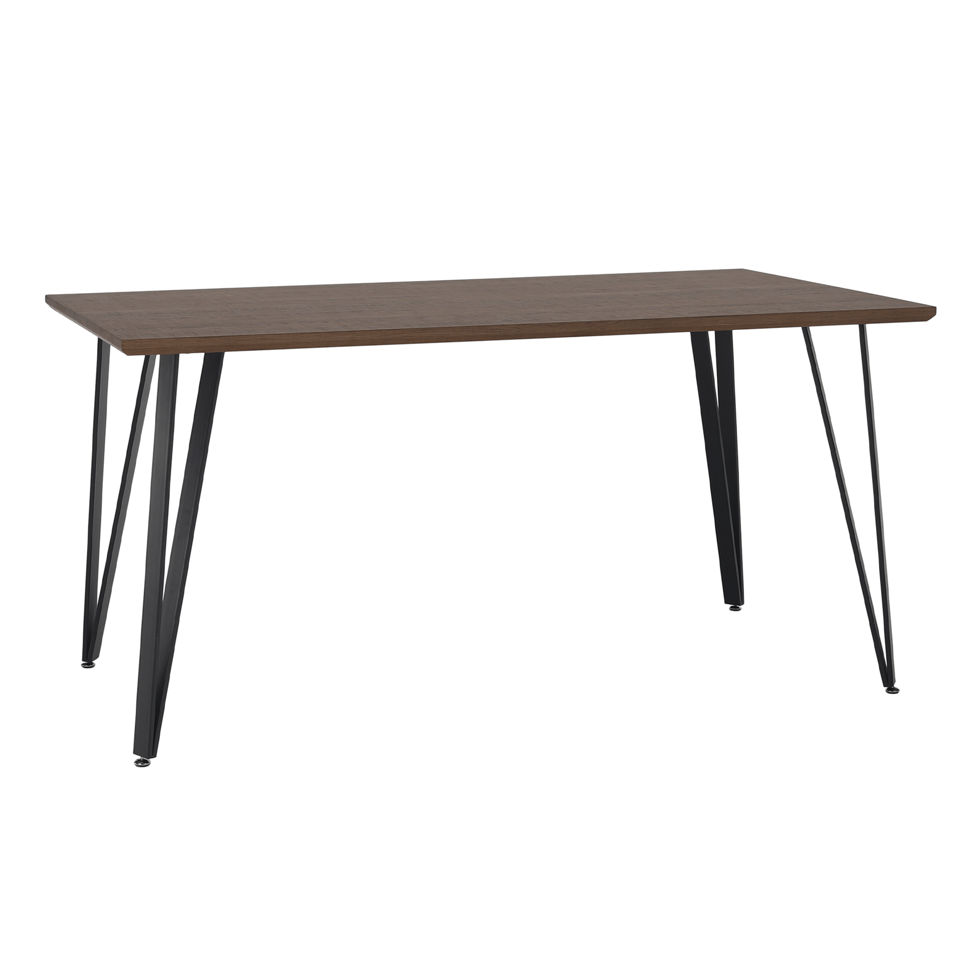 Étkezőasztal, tölgy/fekete, 150x80 cm, friado