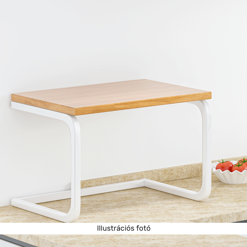 Rakodópolc, fehér/természetes tölgy, AVENO