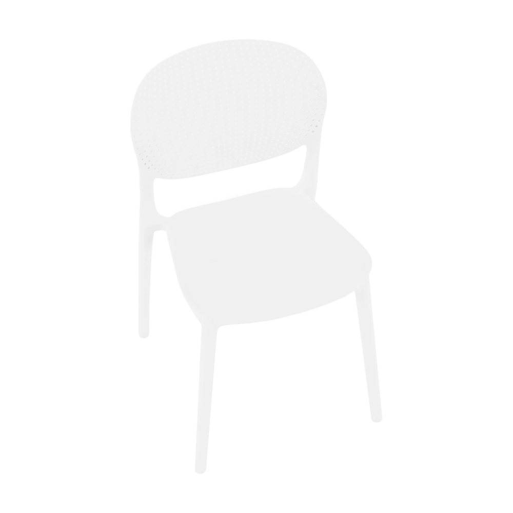 Rakásolható szék, fehér, FEDRA NEW