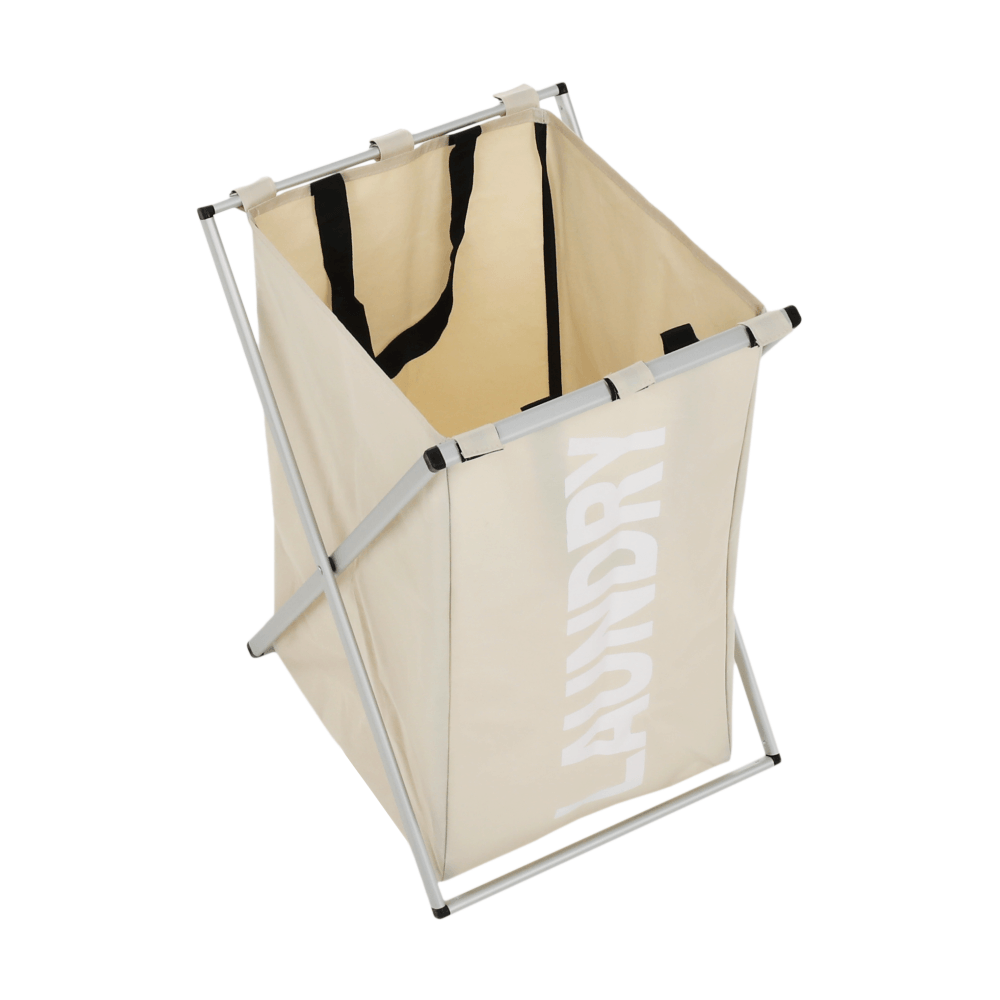 Látkový kôš na bielizeň, sivobéžová, LAUNDRY NEW TYP 1
