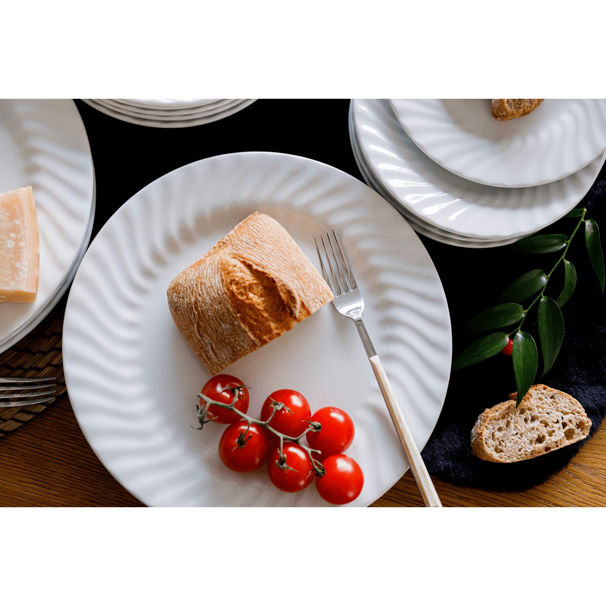 TEMPO-KONDELA KOMINOR TYP 3, jedálenská súprava, set 18 ks, porcelán