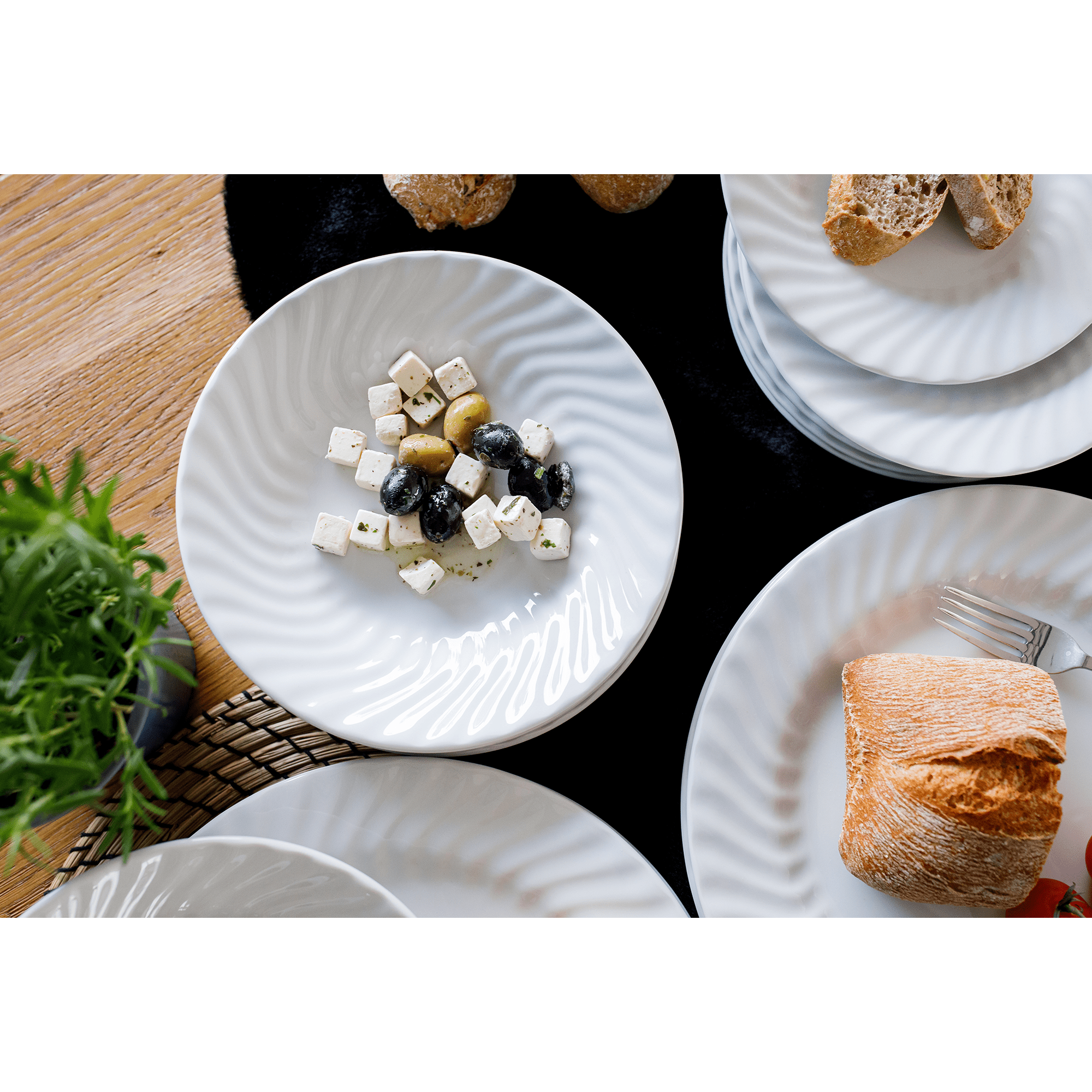 TEMPO-KONDELA KOMINOR TYP 3, jedálenská súprava, set 18 ks, porcelán