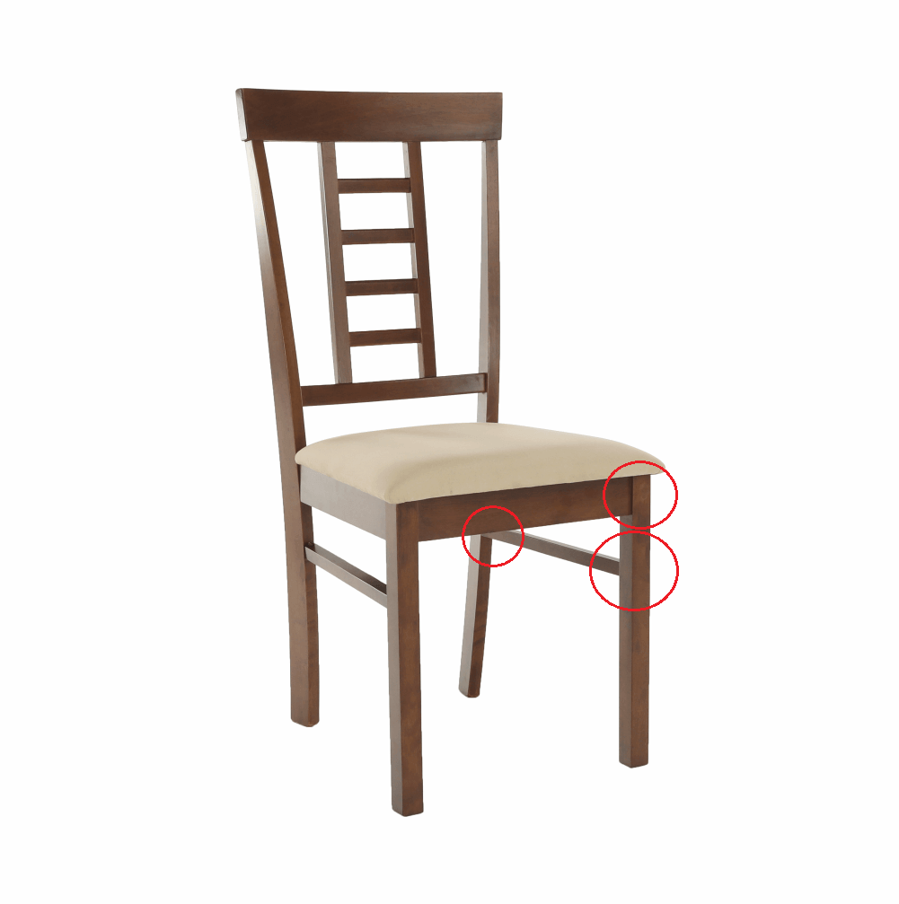 Jedálenská stolička, orech/béžová, OLEG NEW P1, poškodený tovar