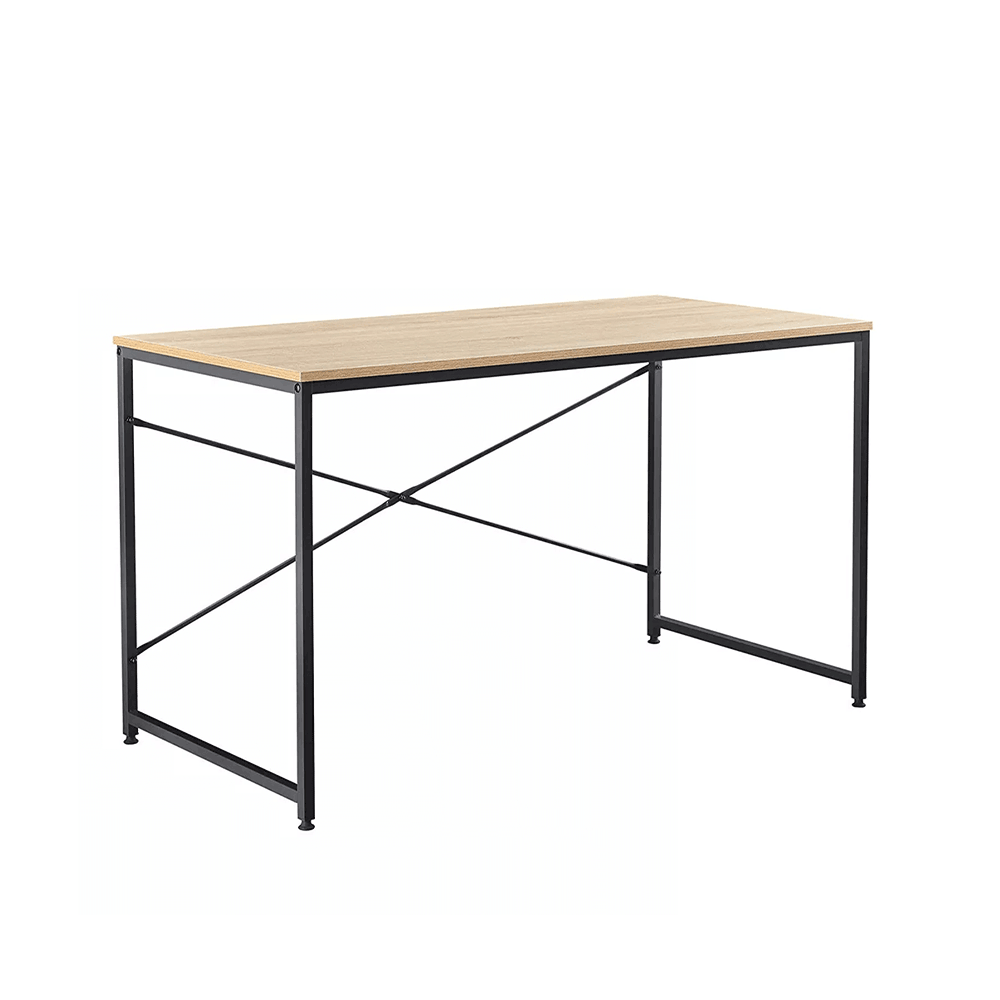 Íróasztal tölgy/fekete, 90x60 cm, MELLORA