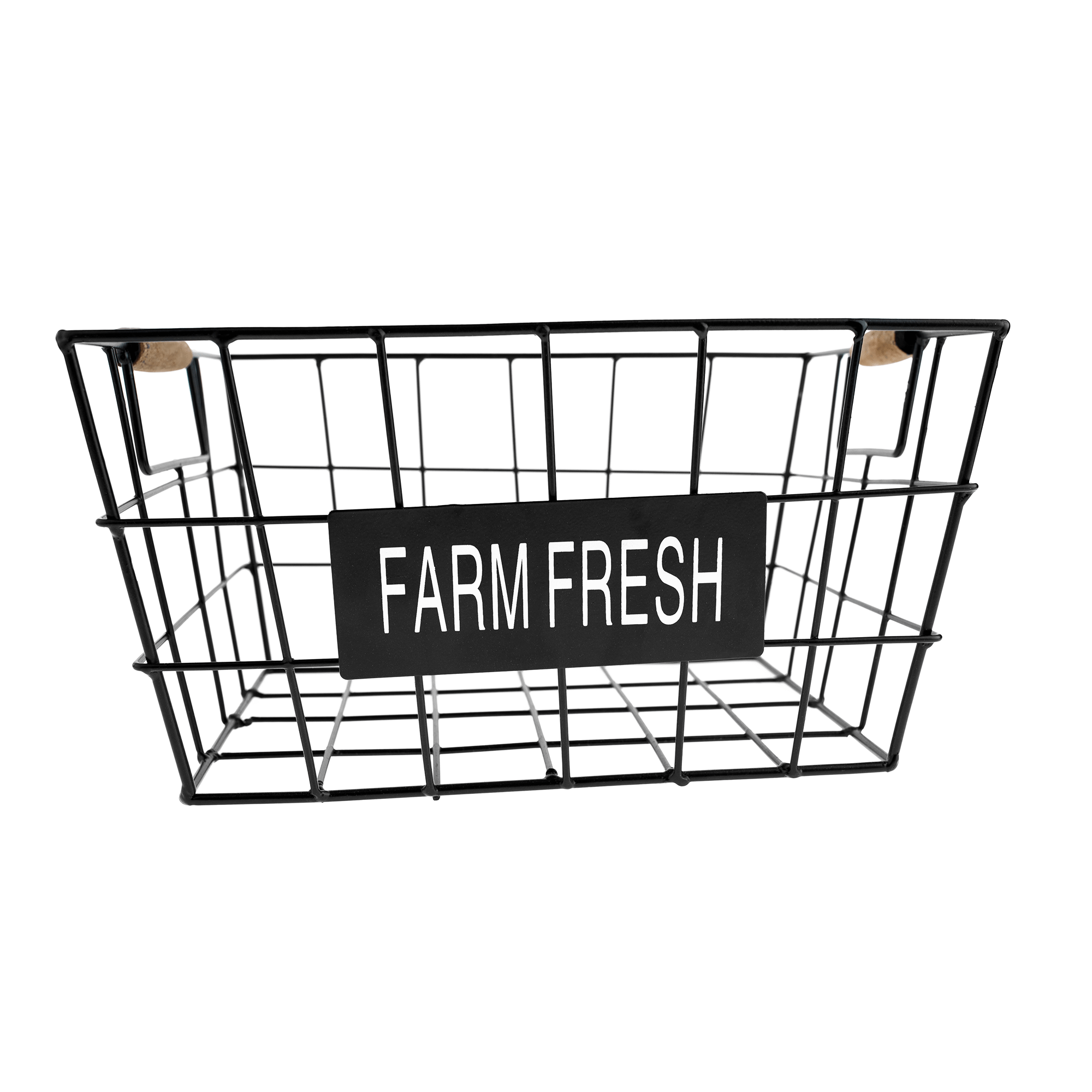 Kovový košík, čierna, RIVAN