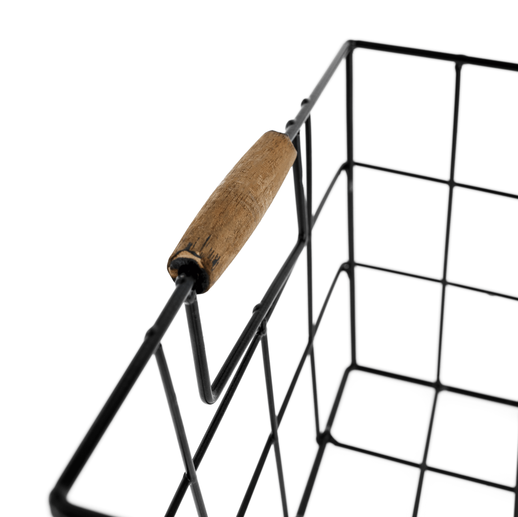 Kovový košík, čierna, RIVAN