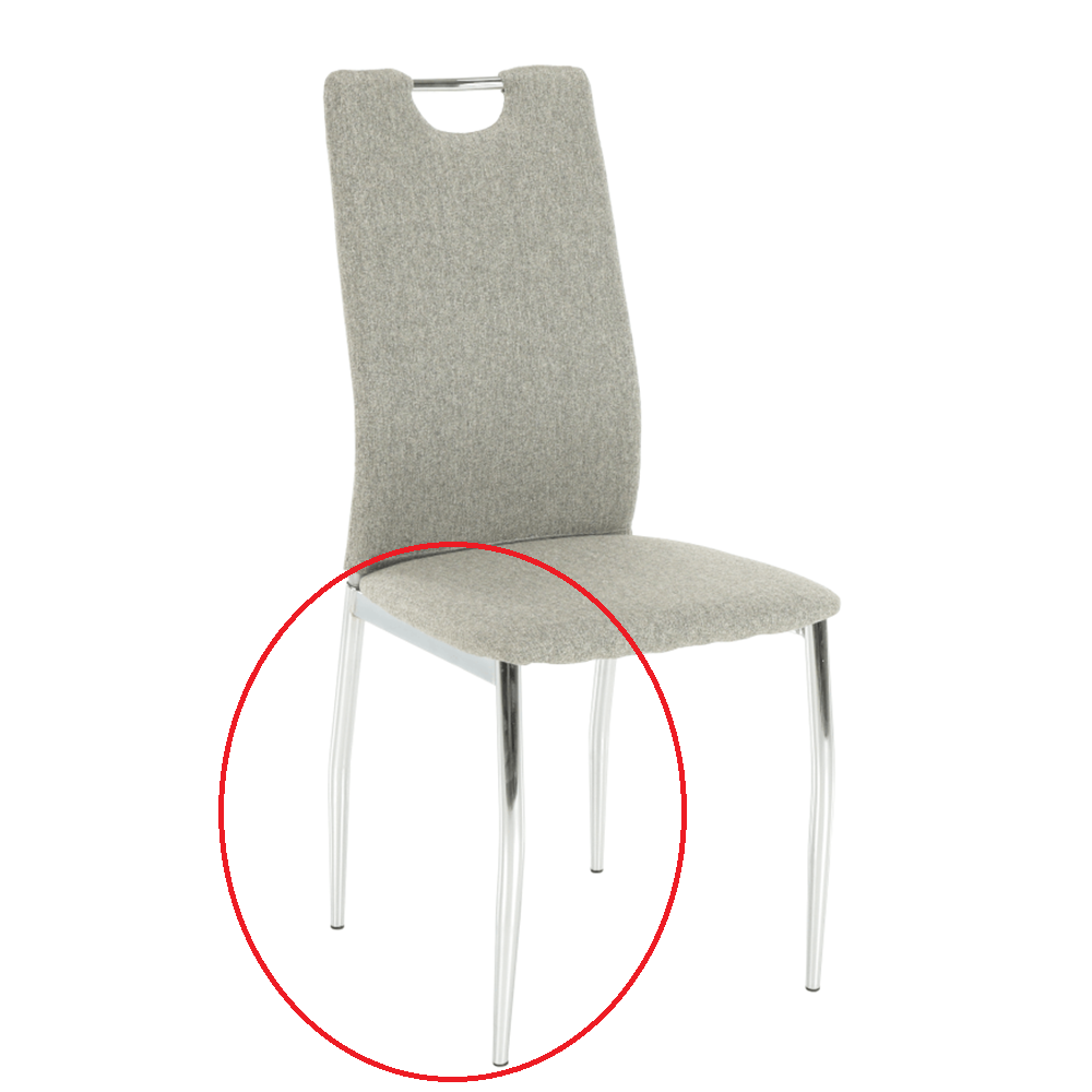 Jedálenská stolička, béžový melír/chróm, OLIVA NEW, poškodený tovar