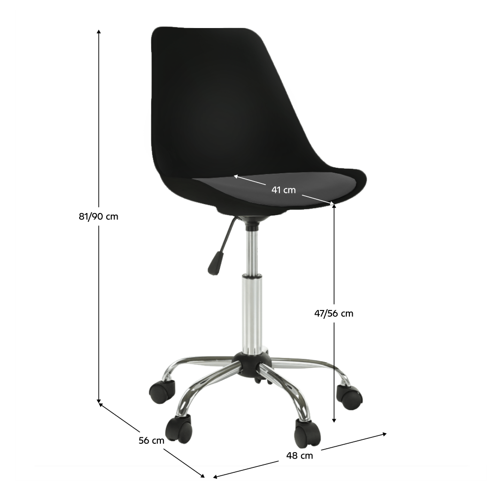 Kancelárska stolička, čierna/tmavosivá, DARISA NEW