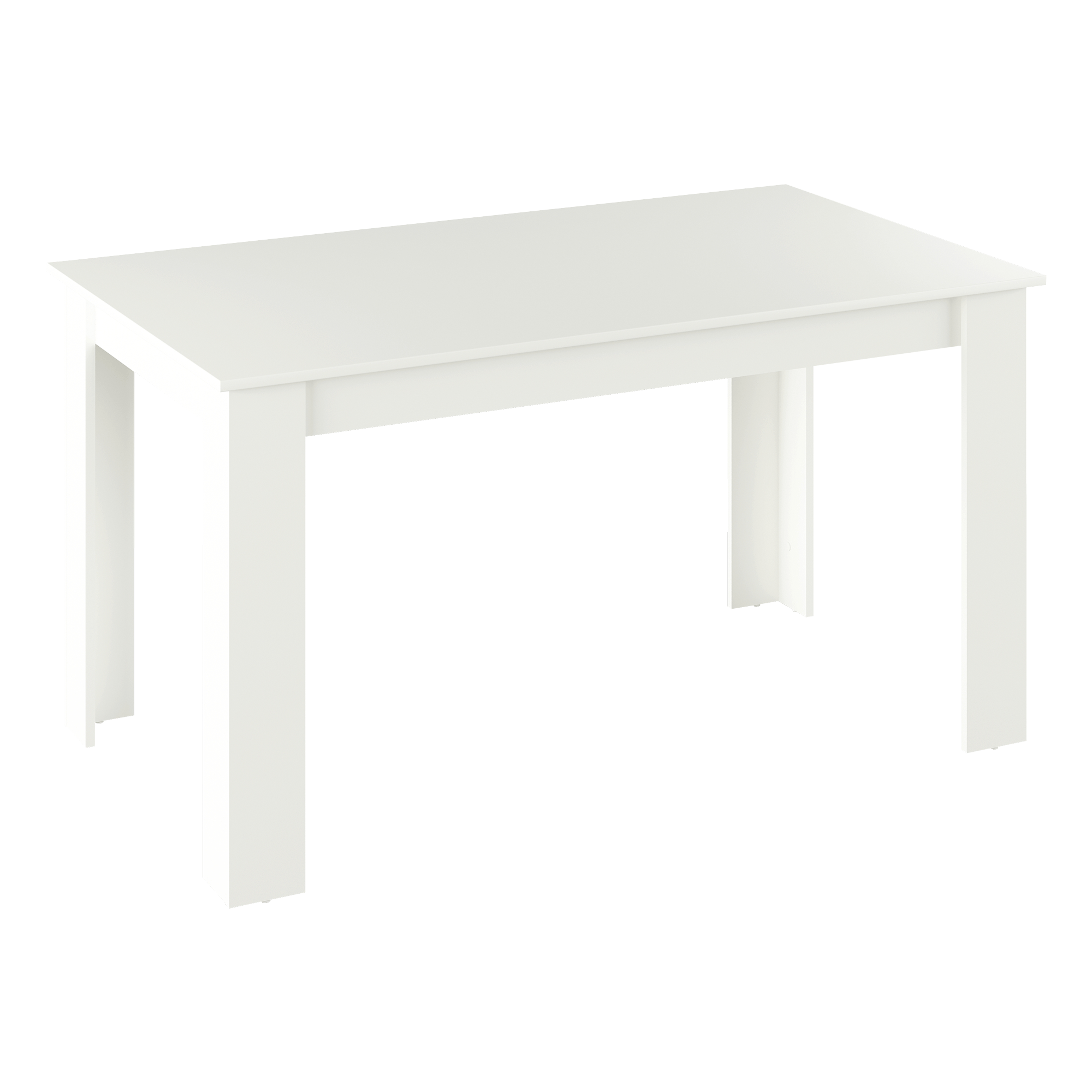 Étkezőasztal, fehér, 140x80 cm, general new