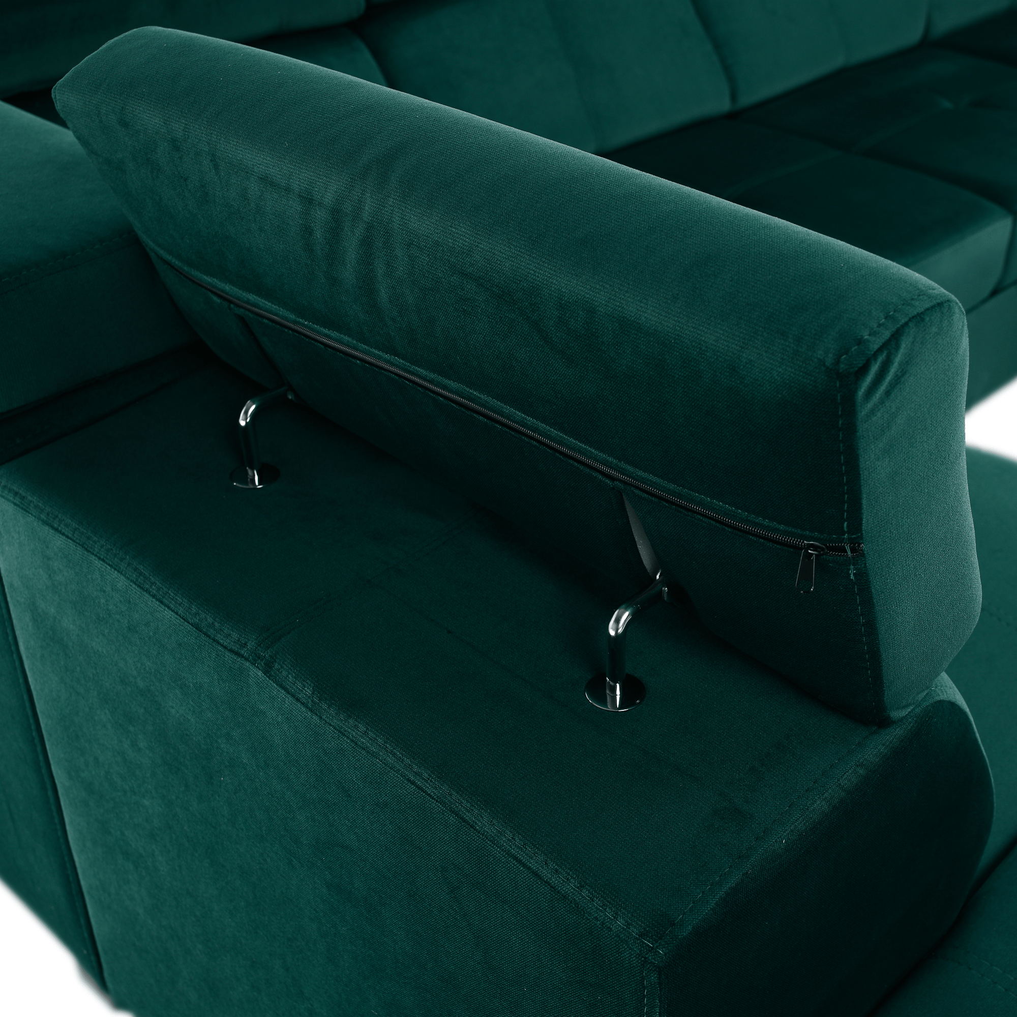 Sedacia súprava, smaragdová, pravá, LAMORA U