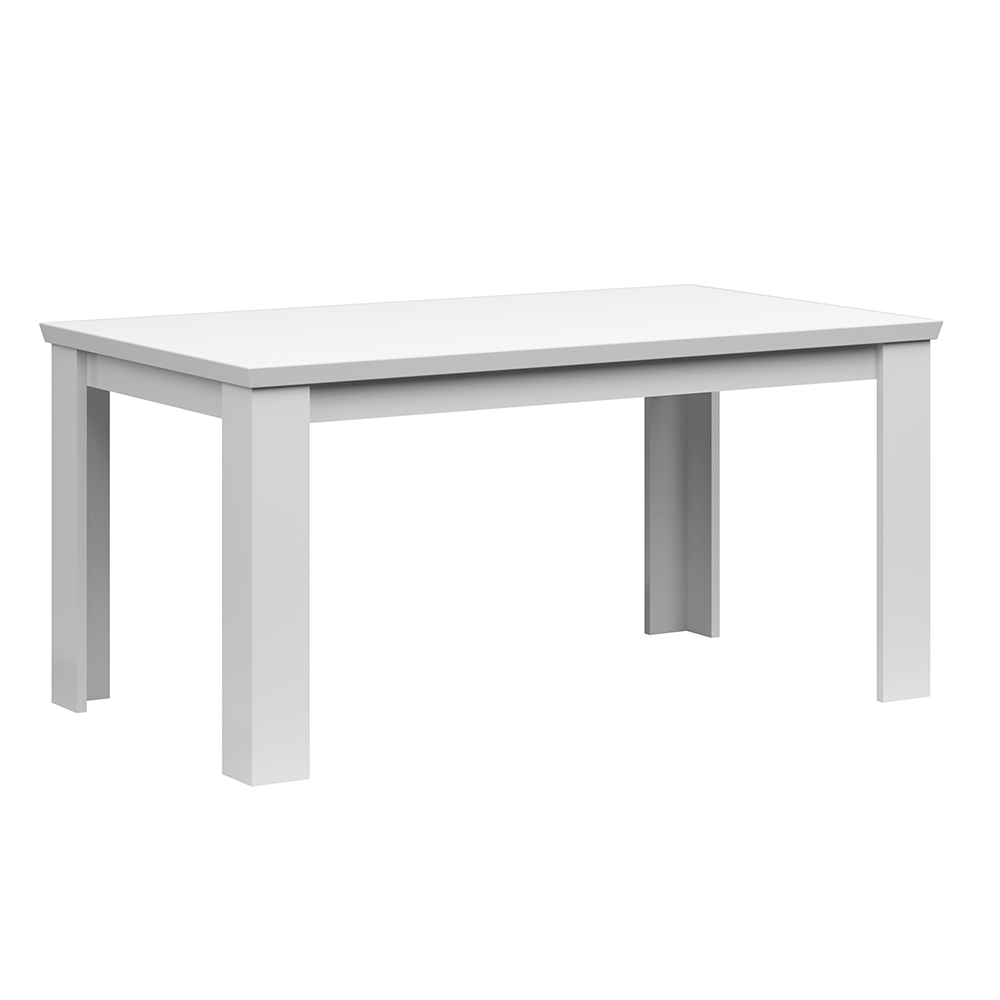 Masă de luat masa pliabilă, albă, 160-200x91 cm, ARYAN
