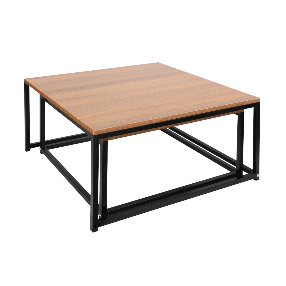 Két kisasztalból álló szett, dió/ fekete, KASTLER NEW TYP 1 Két kisasztalból álló szett, dió/ fekete, KASTLER NEW TYP 1