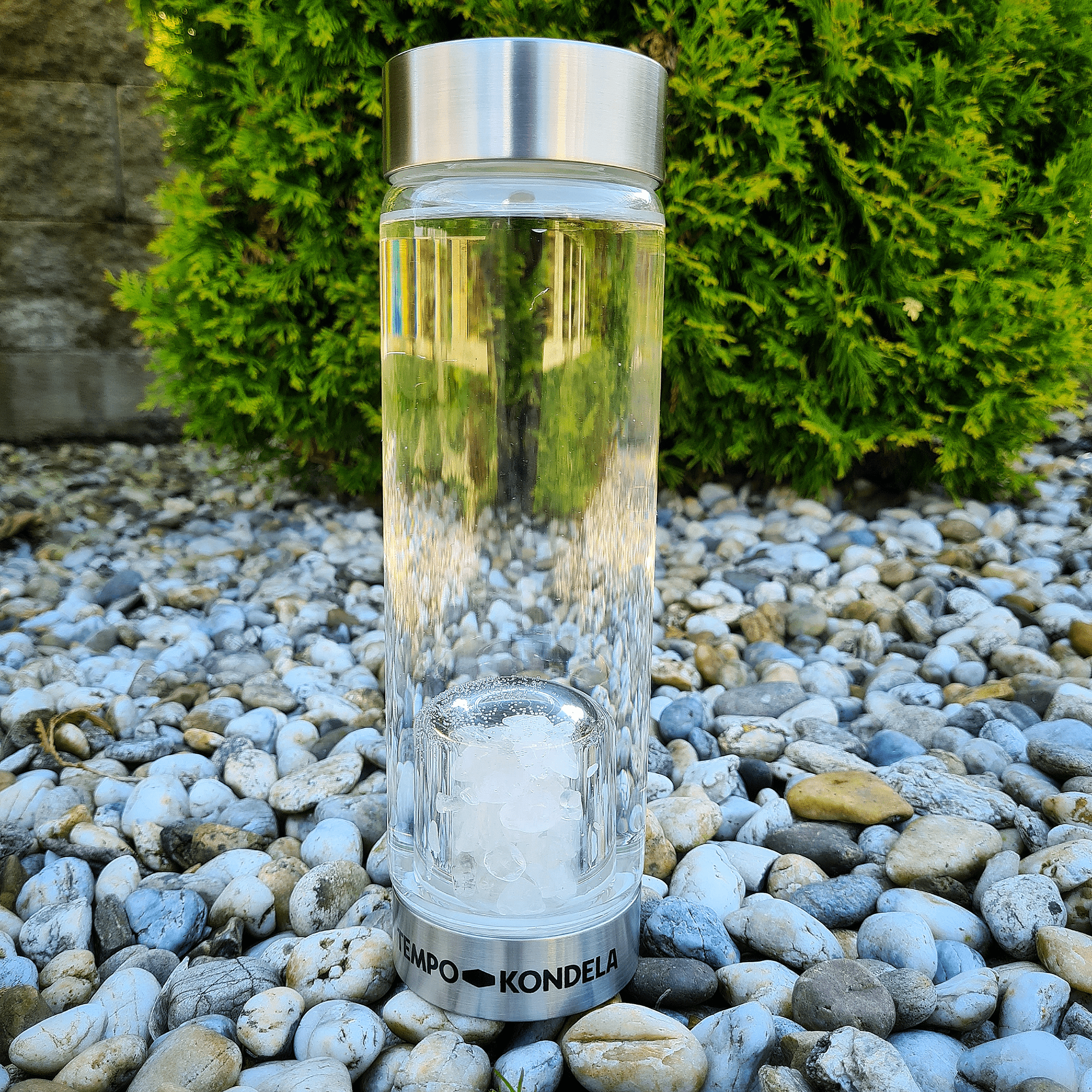 Flacon de sticlă cu cristal de alb | Kondela.ro