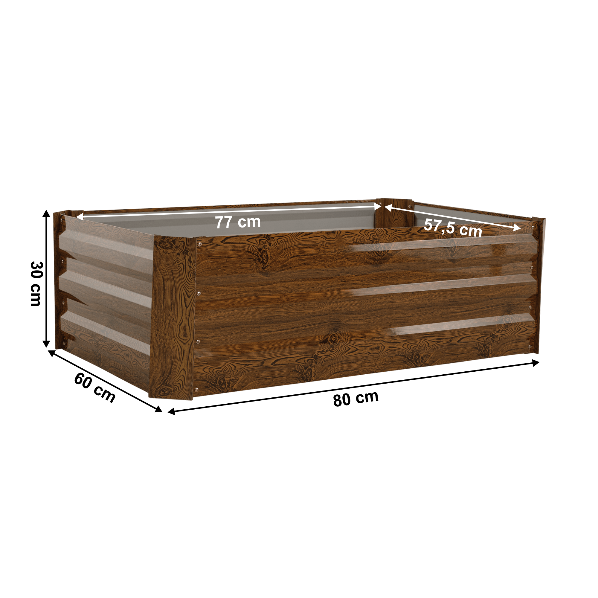 Magasított virágágy, barna, acél, NONKY TYP 2 Magasított virágágy, barna, acél, NONKY TYP 2