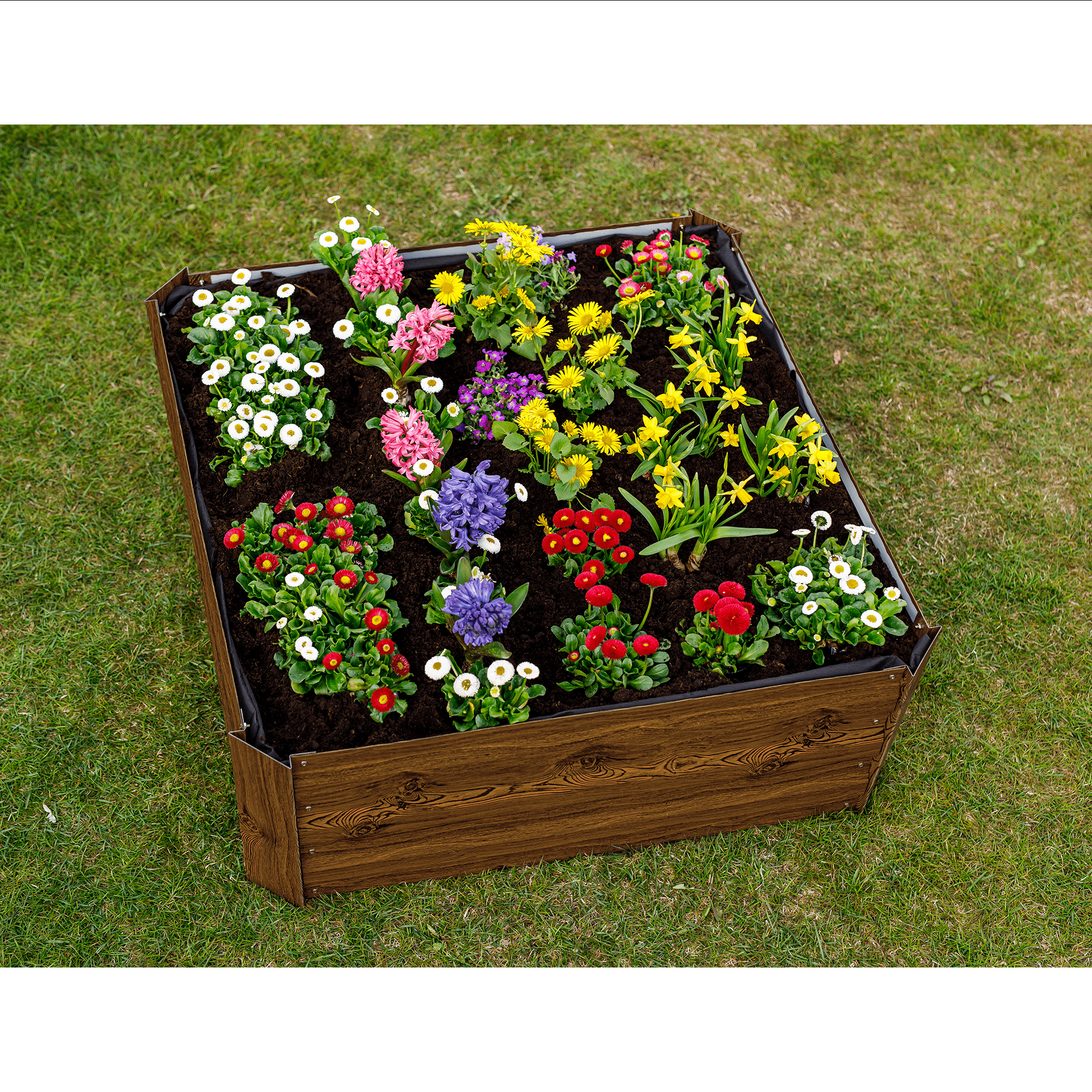 Magasított virágágy, barna, acél, NONKY TYP 3