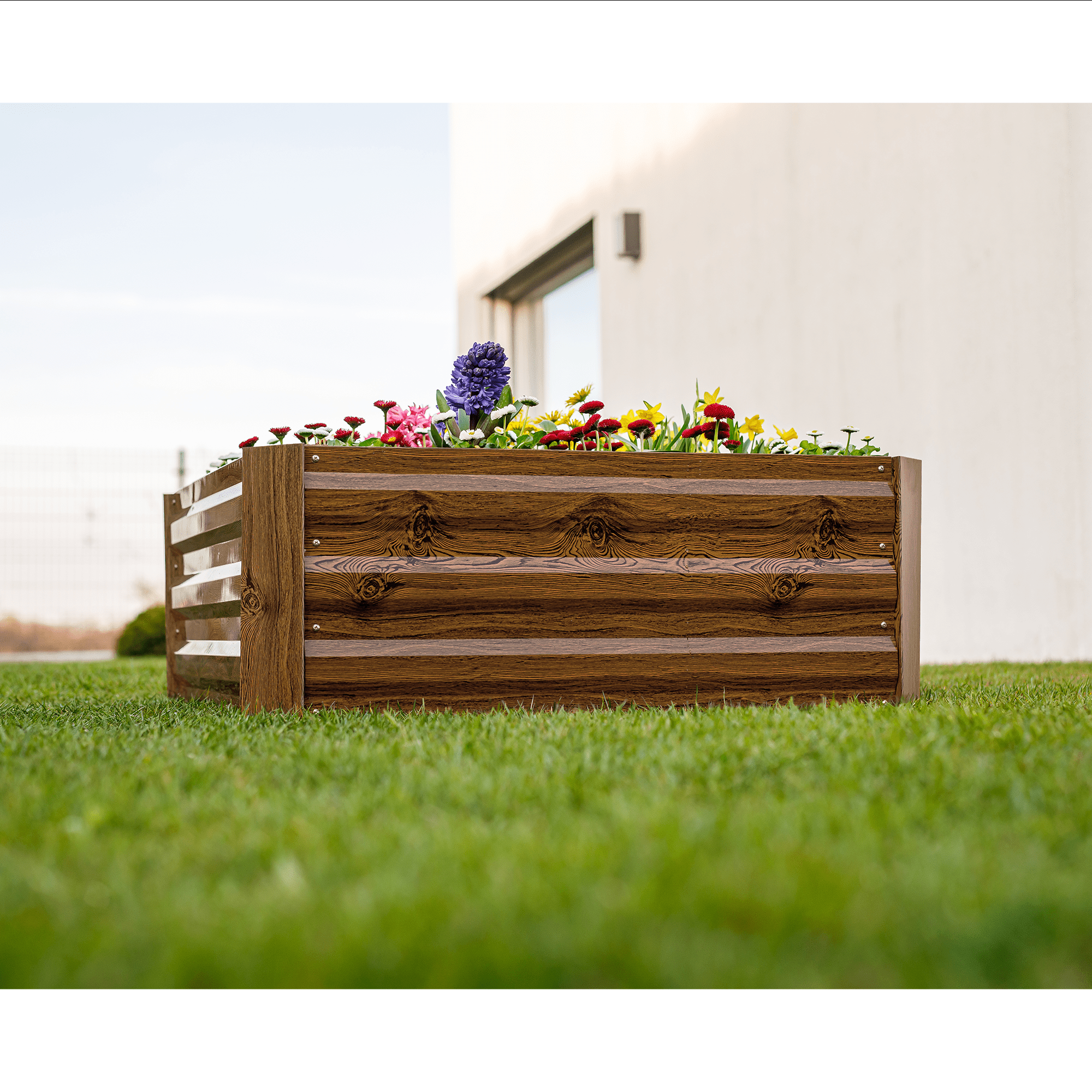 Magasított virágágy, barna, acél, NONKY TYP 3