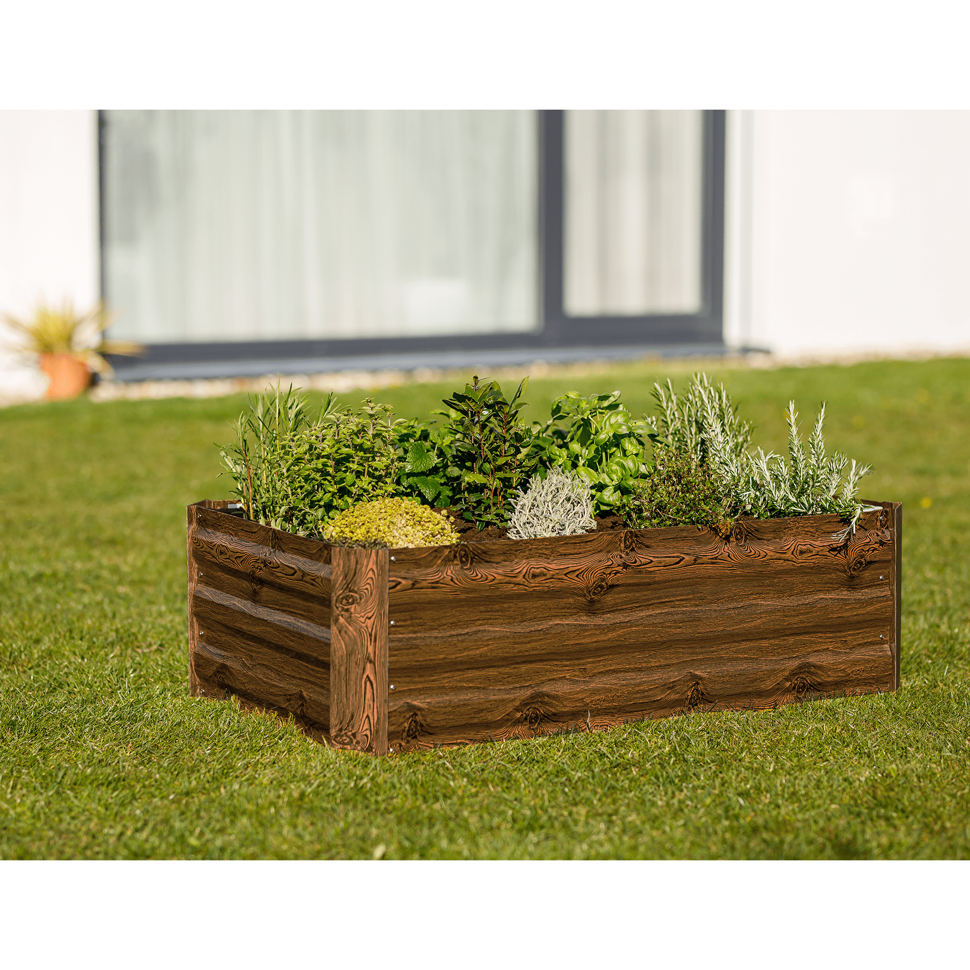 Magasított virágágy, barna, acél, NONKY TYP 5 Magasított virágágy, barna, acél, NONKY TYP 5