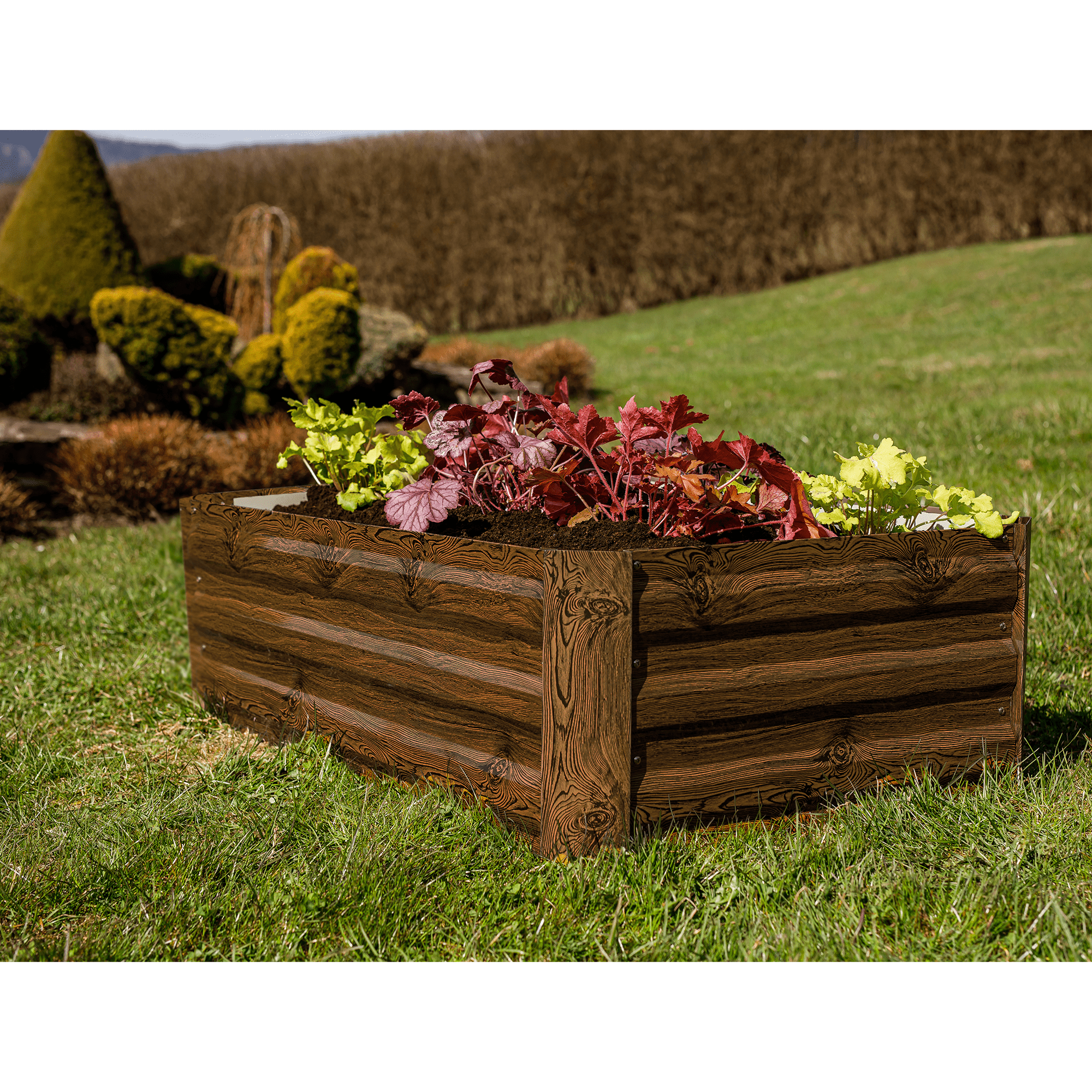 Magasított virágágy, barna, acél, NONKY TYP 5 Magasított virágágy, barna, acél, NONKY TYP 5