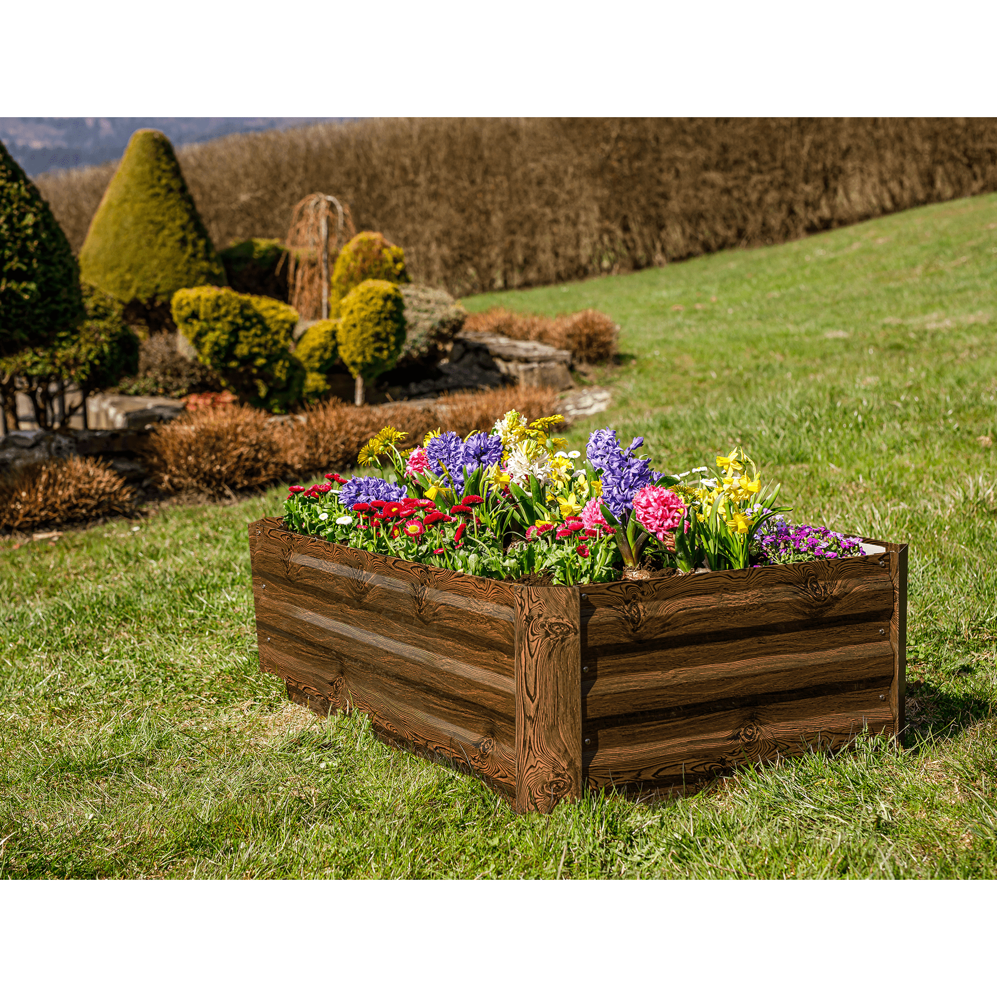 Magasított virágágy, barna, acél, NONKY TYP 5 Magasított virágágy, barna, acél, NONKY TYP 5