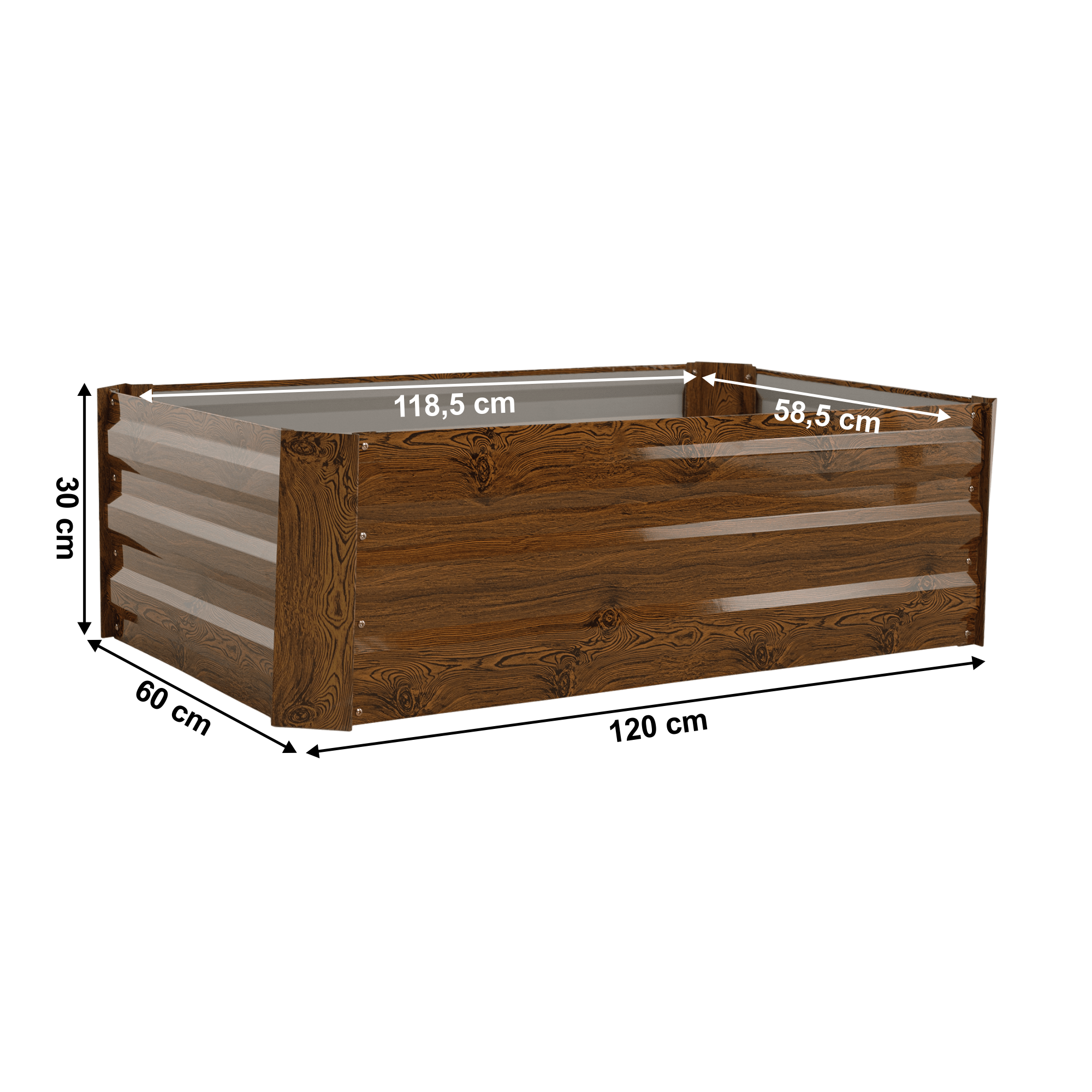 Magasított virágágy, barna, acél, NONKY TYP 5 Magasított virágágy, barna, acél, NONKY TYP 5