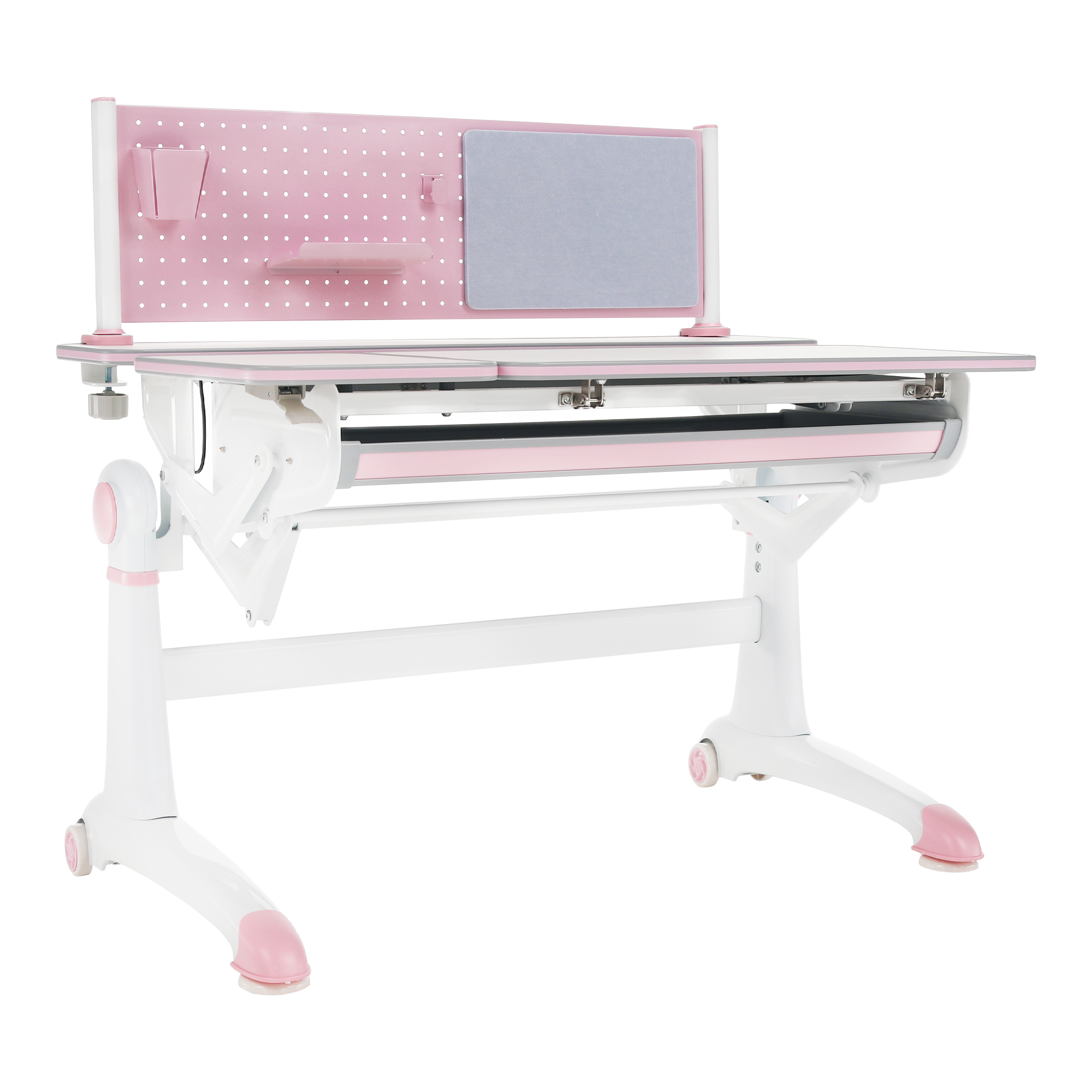 Növekvő íróasztal, rózsaszín/fehér, KANTON